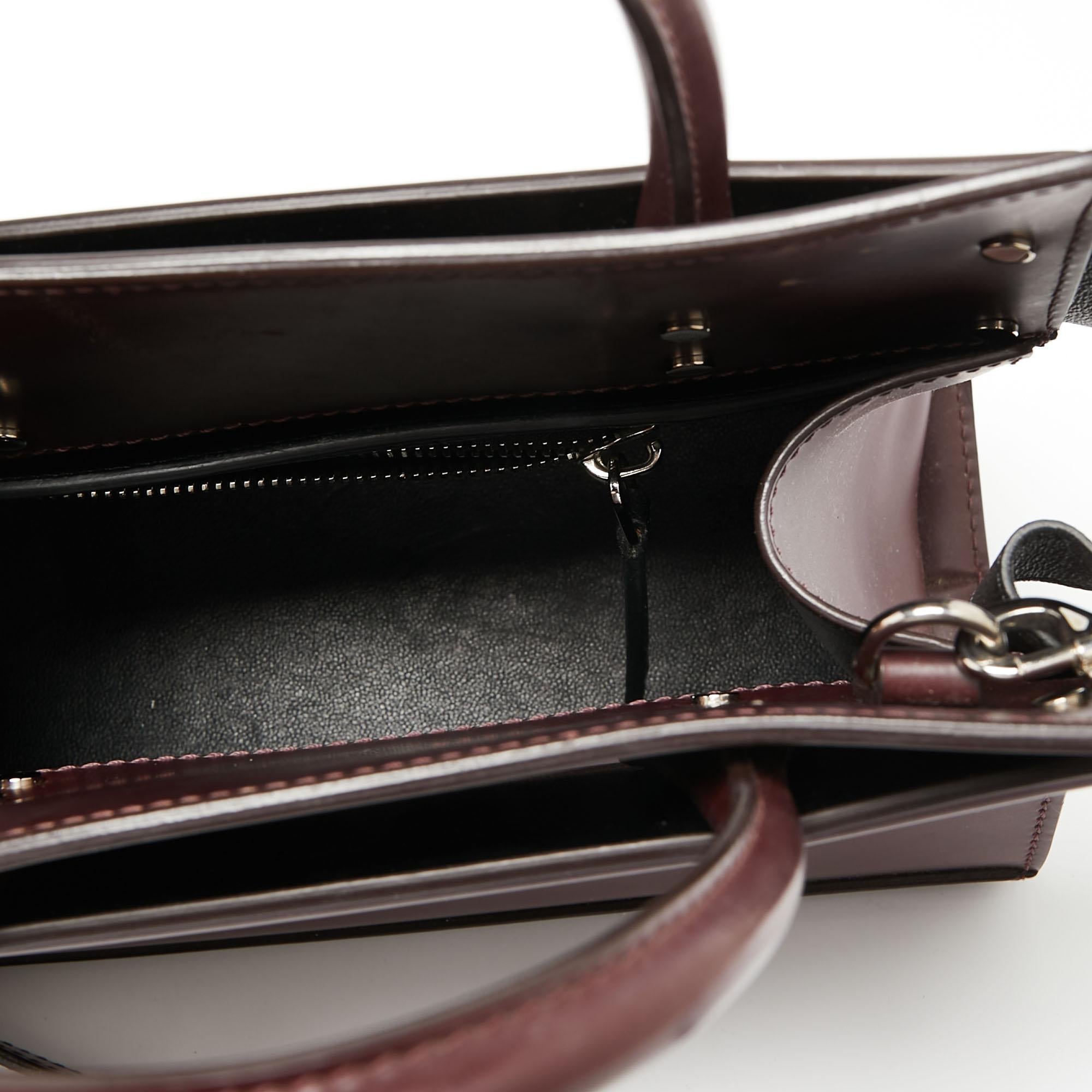 Black Givenchy Burgundy Leather Mini Horizon Crossbody Bag