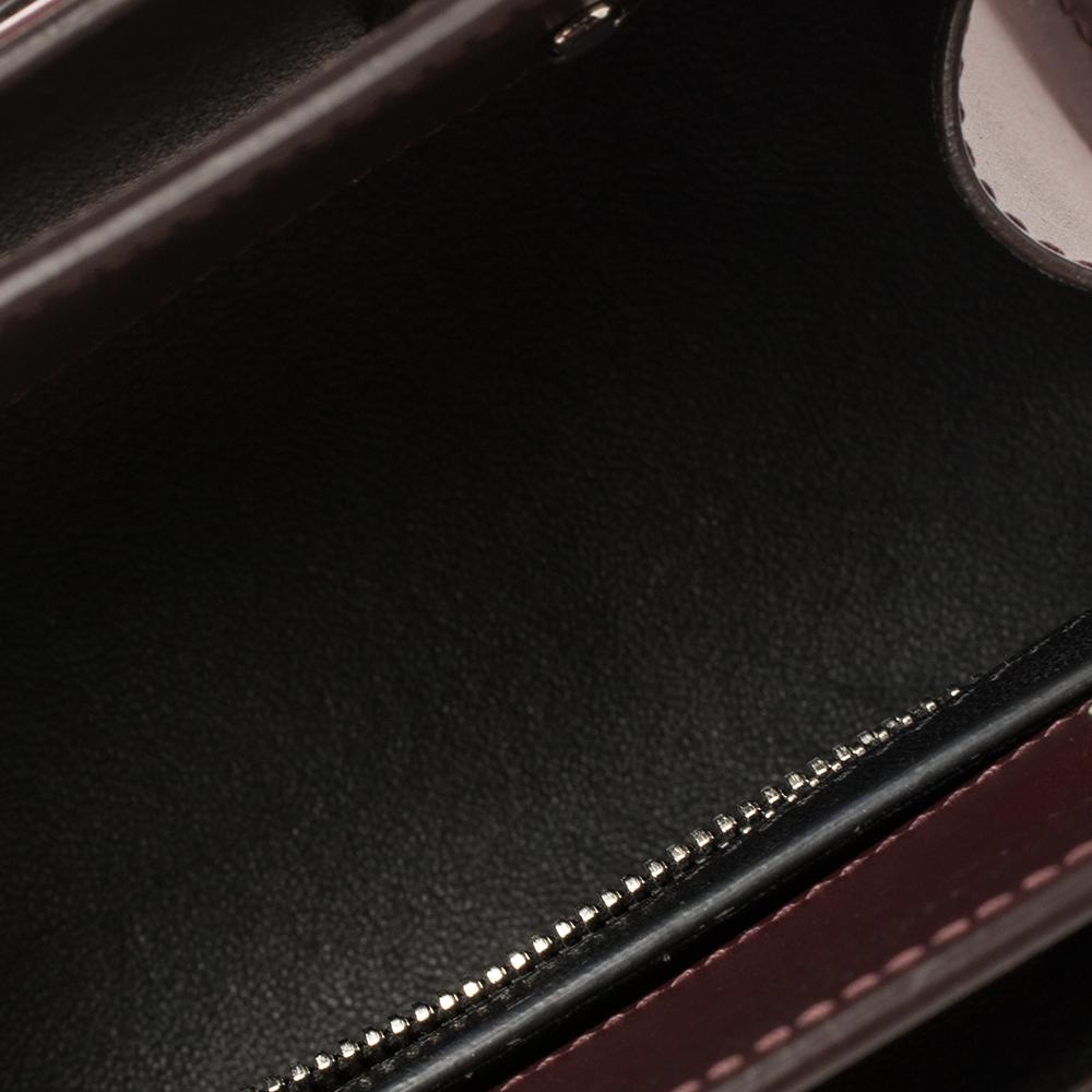 Givenchy Burgundy Leather Mini Horizon Crossbody Bag 1