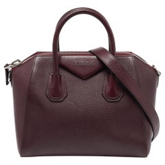 Givenchy Burgundy Leather Small Antigona Satchel