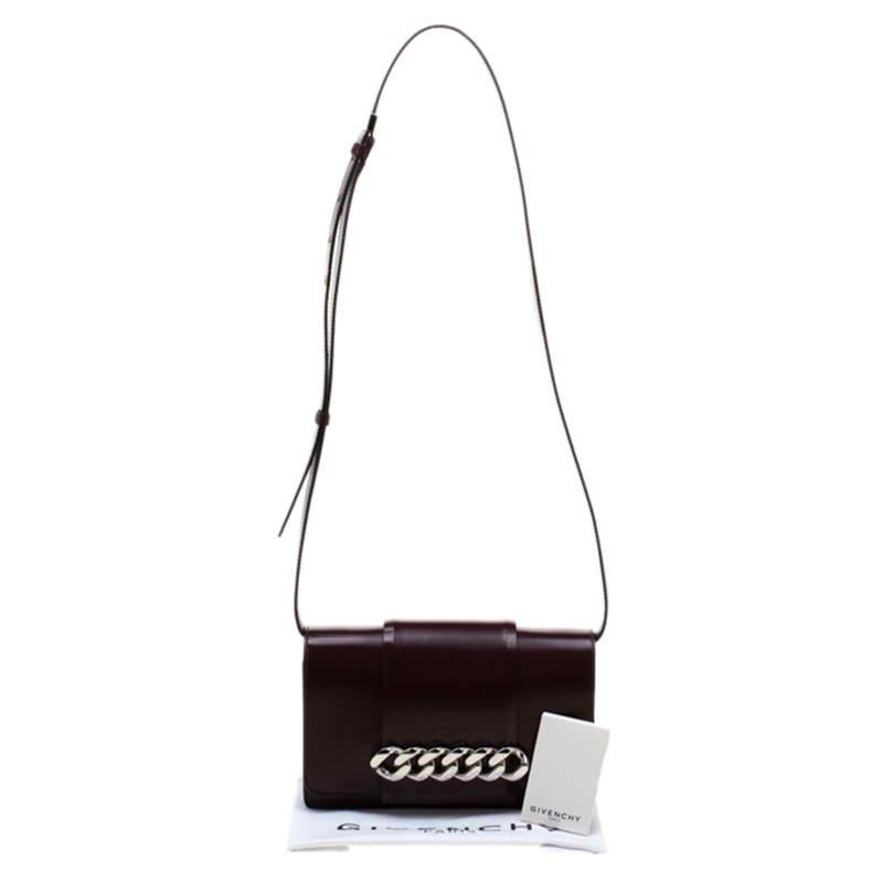 Givenchy Burgundy Leather Small Infinity Shoulder Bag 6