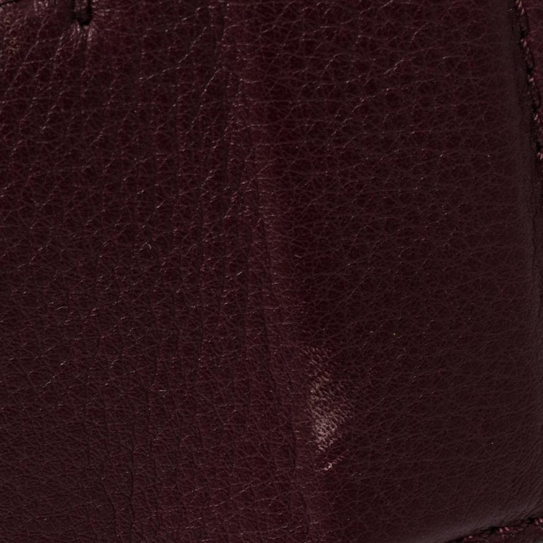 Givenchy Burgundy Leather Small Shark Top Handle Bag 5