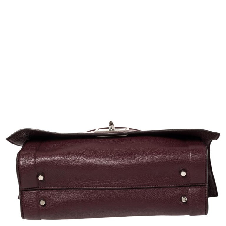 Women's Givenchy Burgundy Leather Small Shark Top Handle Bag