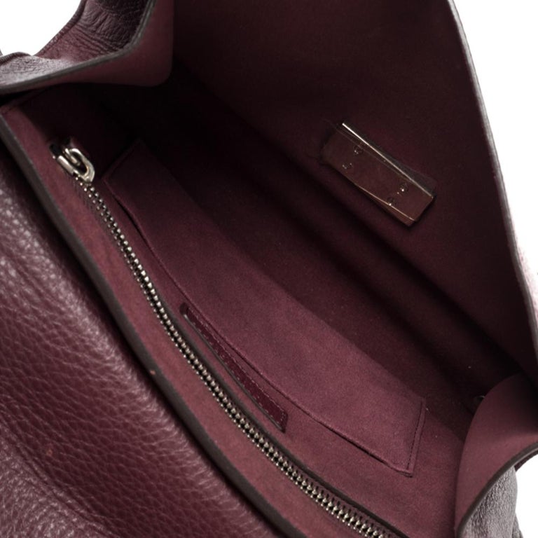 Givenchy Burgundy Leather Small Shark Top Handle Bag 1