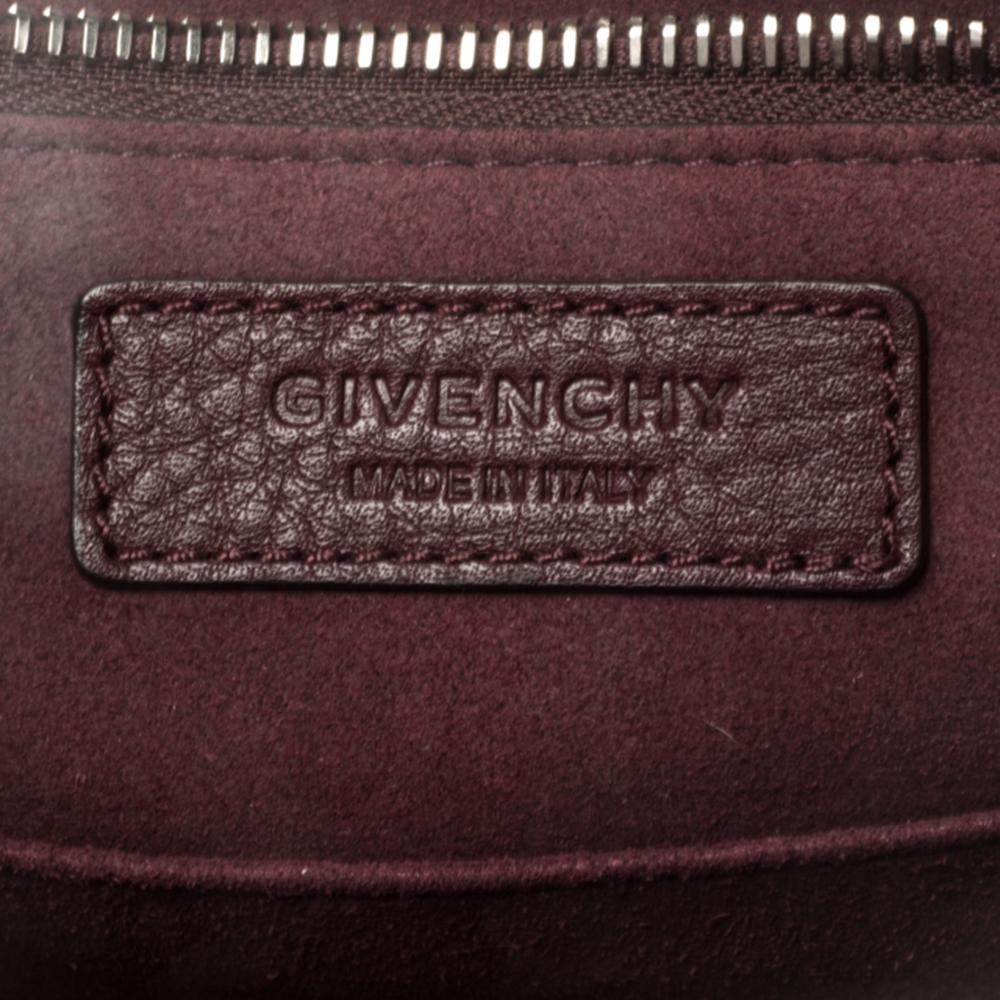 Givenchy Burgundy Leather Small Shark Top Handle Bag 2