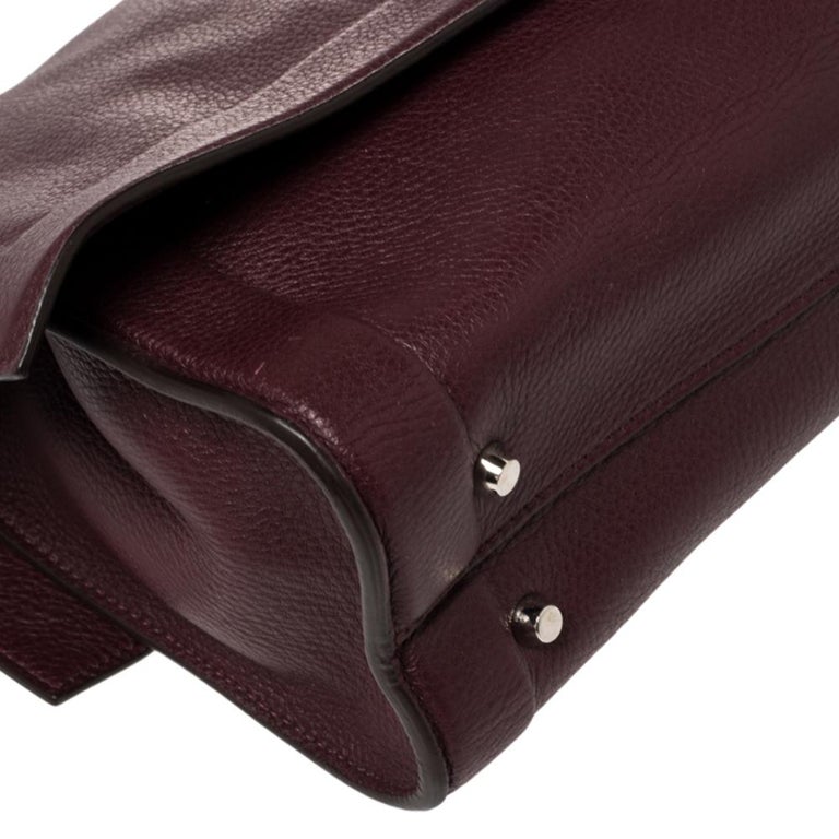 Givenchy Burgundy Leather Small Shark Top Handle Bag 3