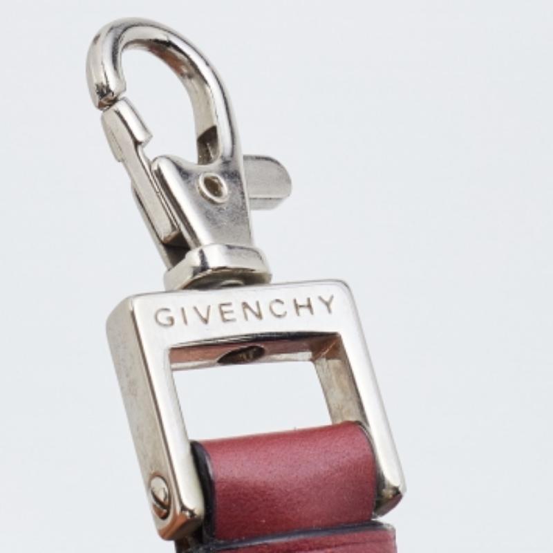 Givenchy Burgundy Monogram Embossed Leather iPod Case For Sale 3