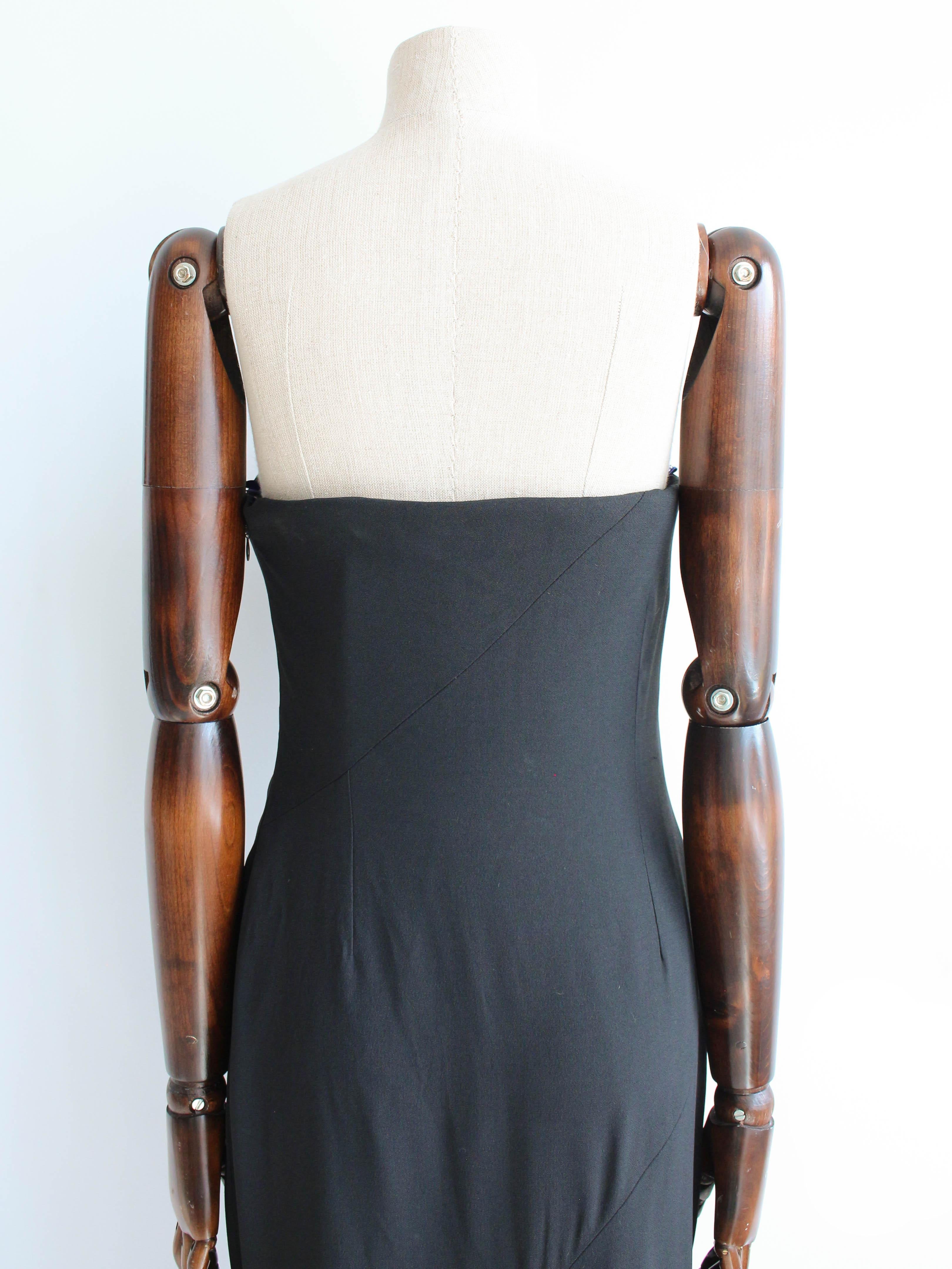 Givenchy by Alexander McQueen Autumn/Winter 1997 Black Strapless Corseted Dress For Sale 7