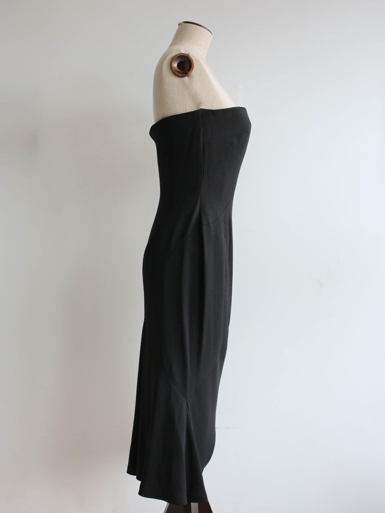 princess polly baby blue dress Givenchy by Alexander McQueen Autumn/Winter 1997 Black Strapless Corseted  Dress at 1stDibs