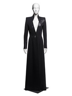 Givenchy by Alexander McQueen Black Structured Evening Coat Dress, FW 1998