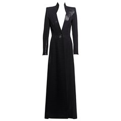 Givenchy by Alexander McQueen Black Structured Evening Coat Dress, FW 1998