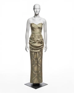 Givenchy by Alexander McQueen Drapiertes Korsett und Rock aus Brokat, PF 1998