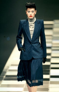 GIVENCHY By ALEXANDER MCQUEEN F/W 1998 "Bladerunner" Runway Pleated Blazer FR38
