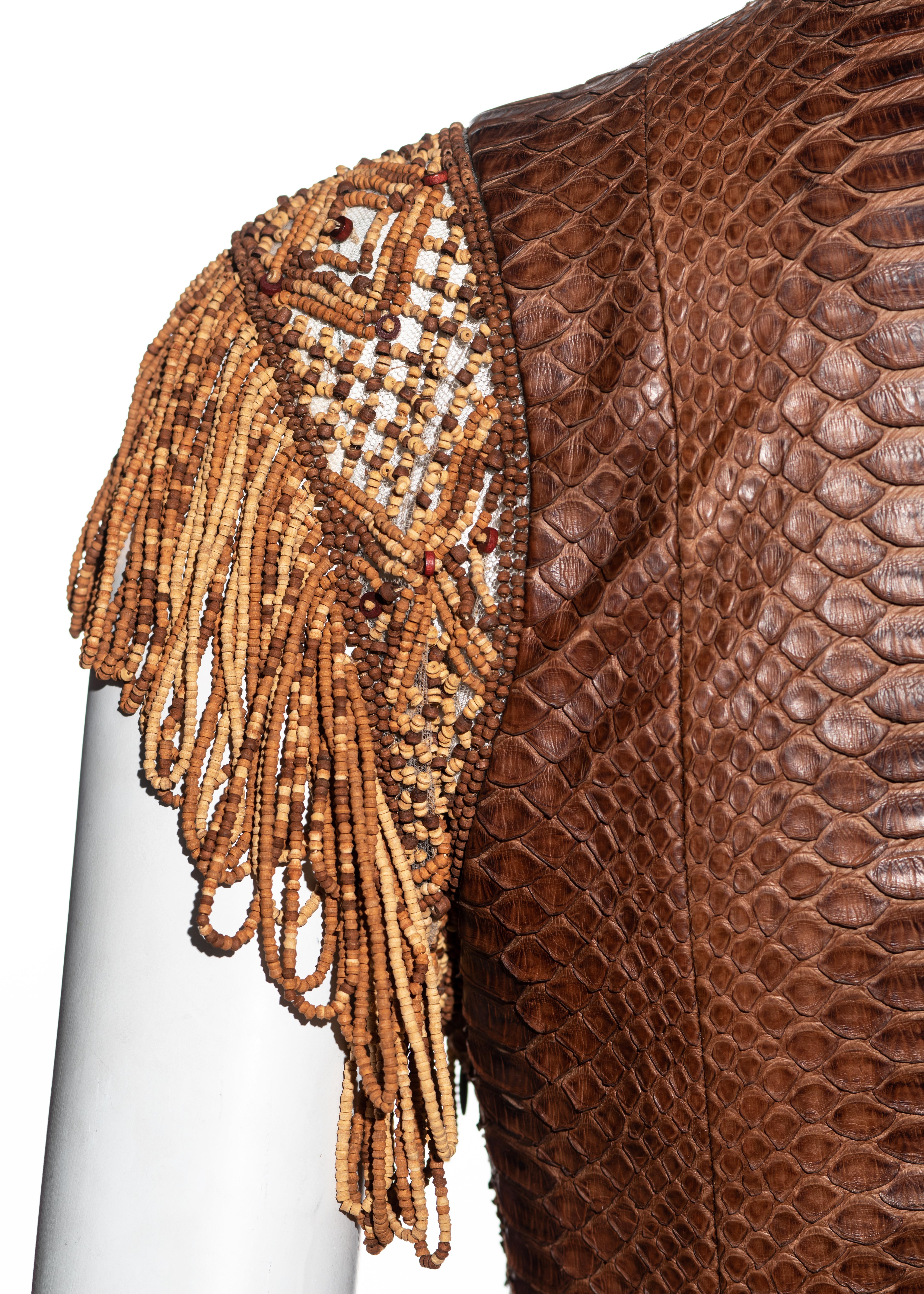 Givenchy by Alexander McQueen Haute Couture brown snakeskin dress, ss 2001 1
