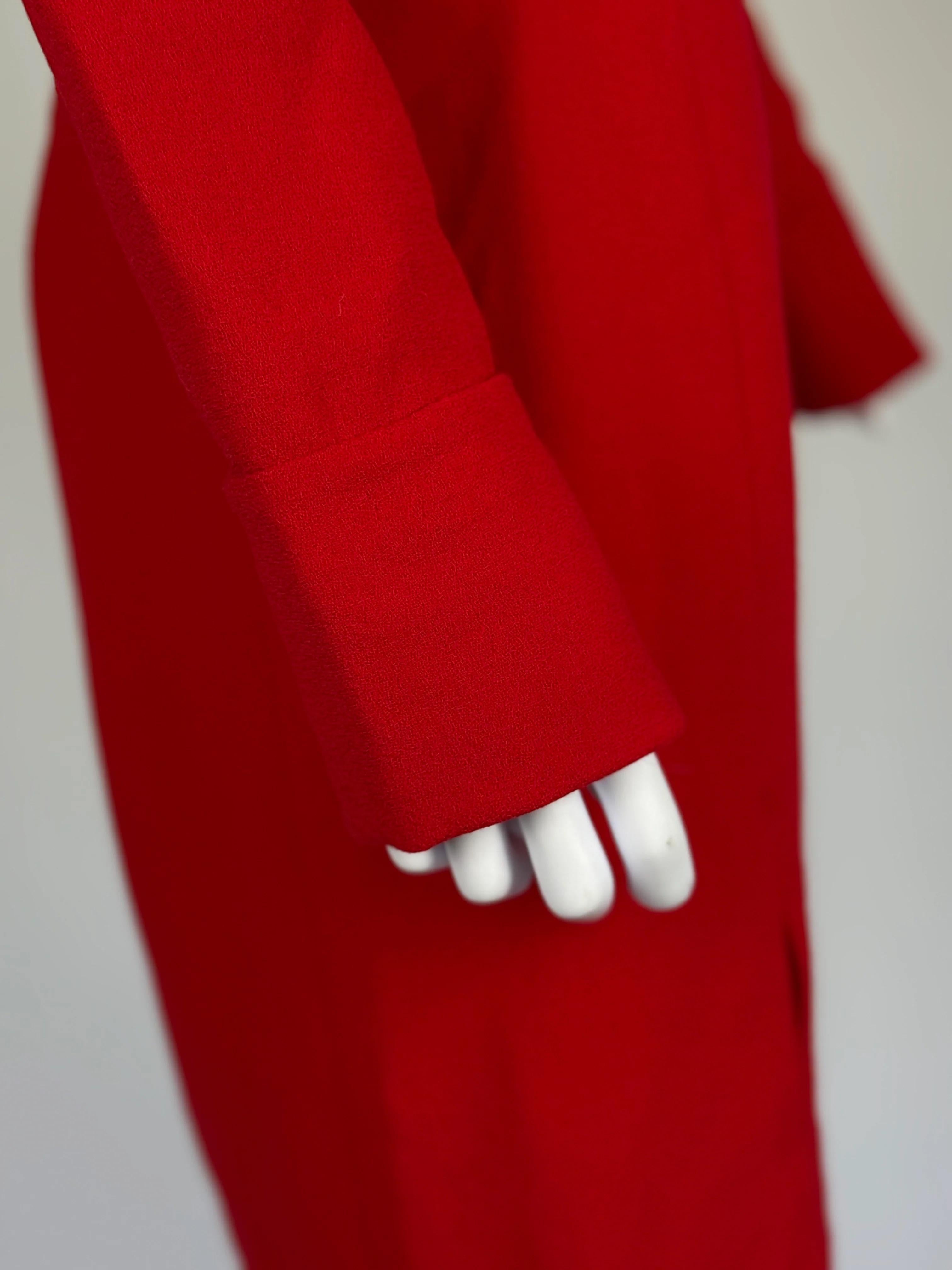 Givenchy by Alexander McQueen Kleid aus roter Wolle, FW 1997 Damen im Angebot