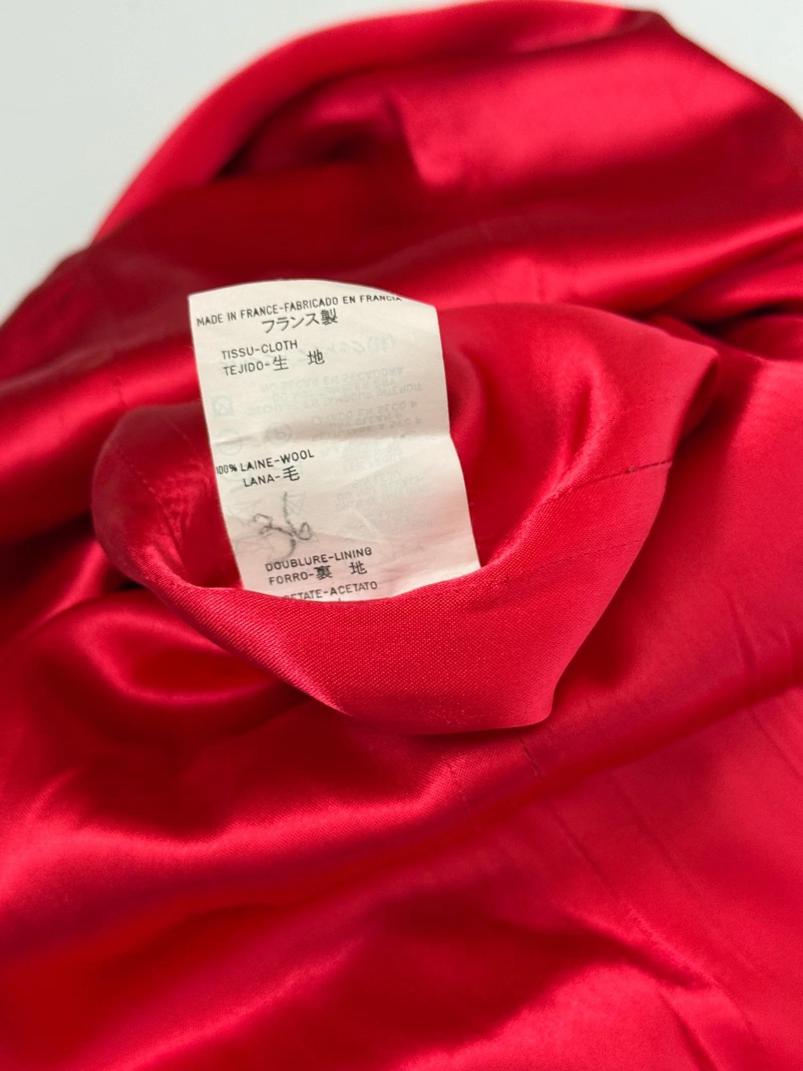 Givenchy by Alexander McQueen Kleid aus roter Wolle, FW 1997 im Angebot 4