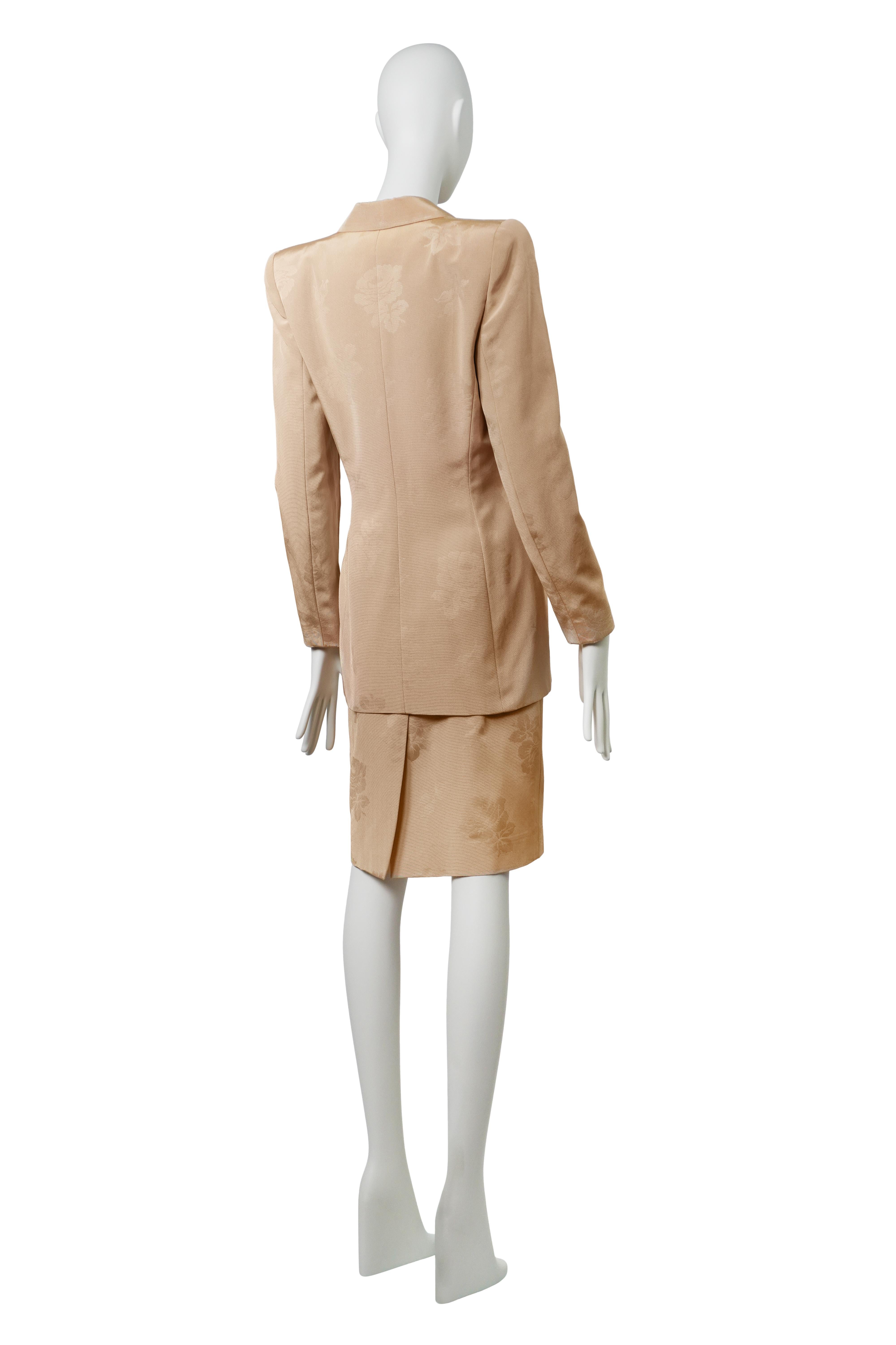 GIVENCHY By ALEXANDER MCQUEEN S/S 1998 Raro Traje con Falda de Jacquard en venta 2