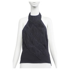 GIVENCHY By ALEXANDER MCQUEEN S/S 1998 Runway Fringe Halter-top