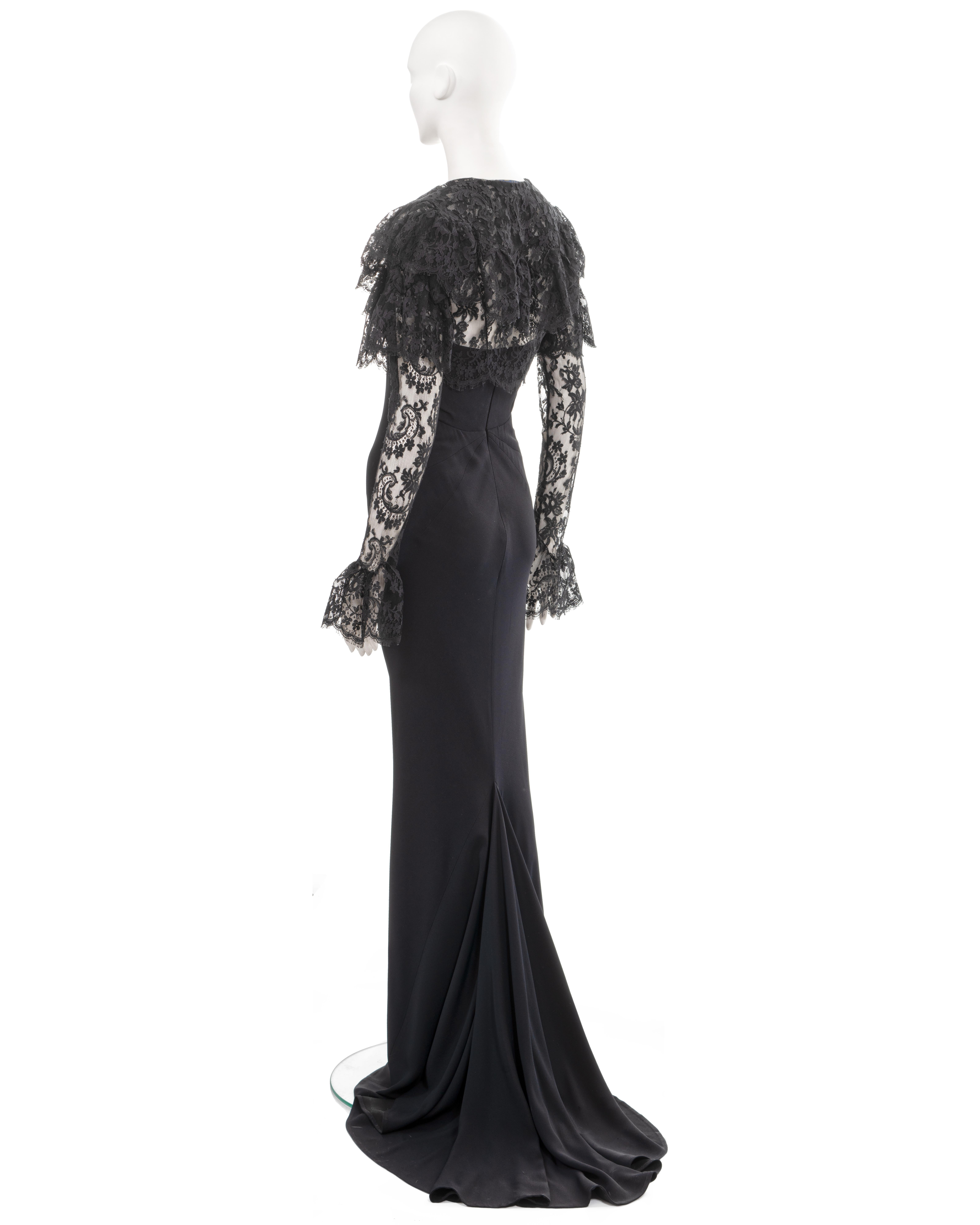 Givenchy by John Galliano black strapless evening dress and lace bolero, ss 1997 For Sale 11