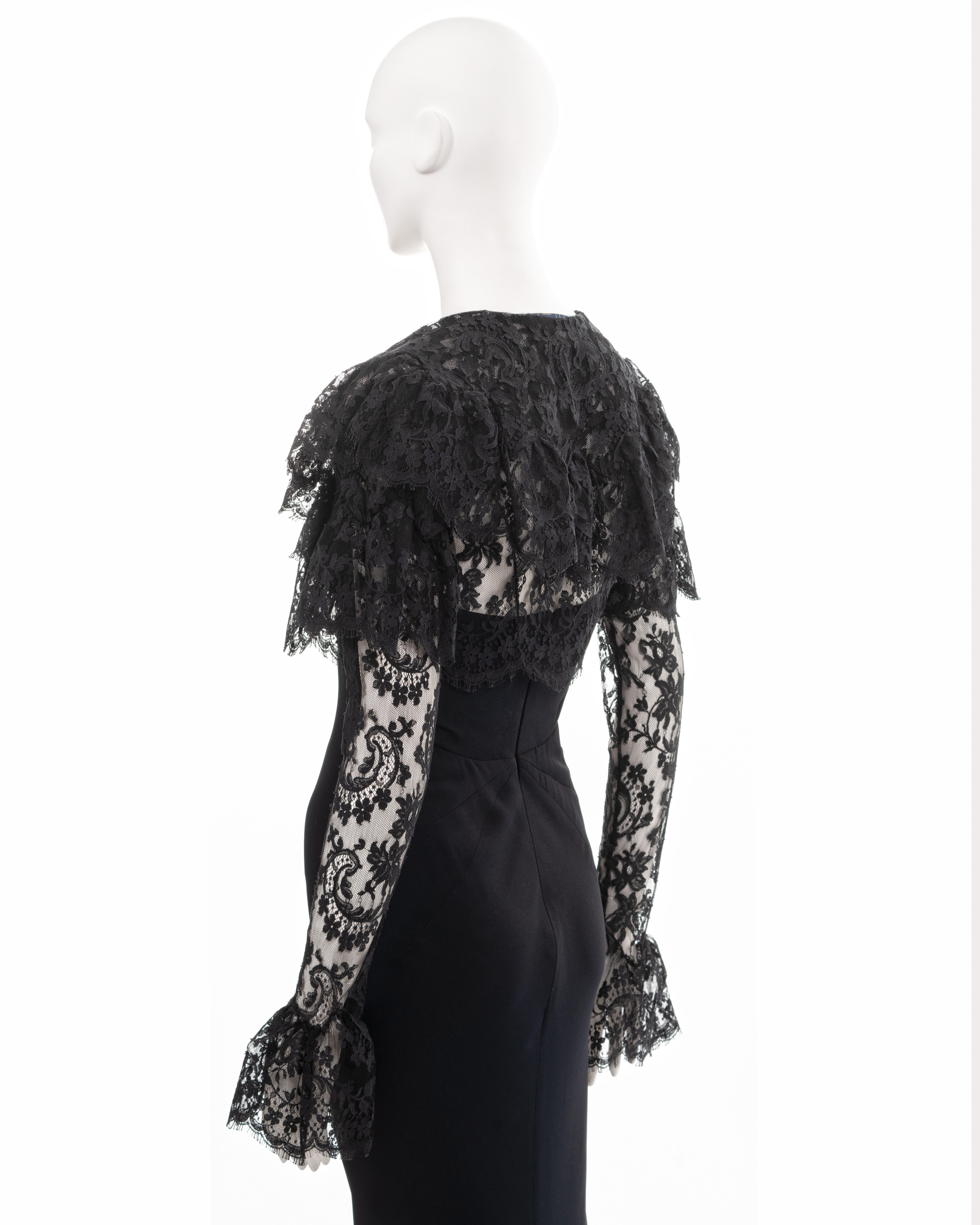 Givenchy by John Galliano black strapless evening dress and lace bolero, ss 1997 For Sale 12