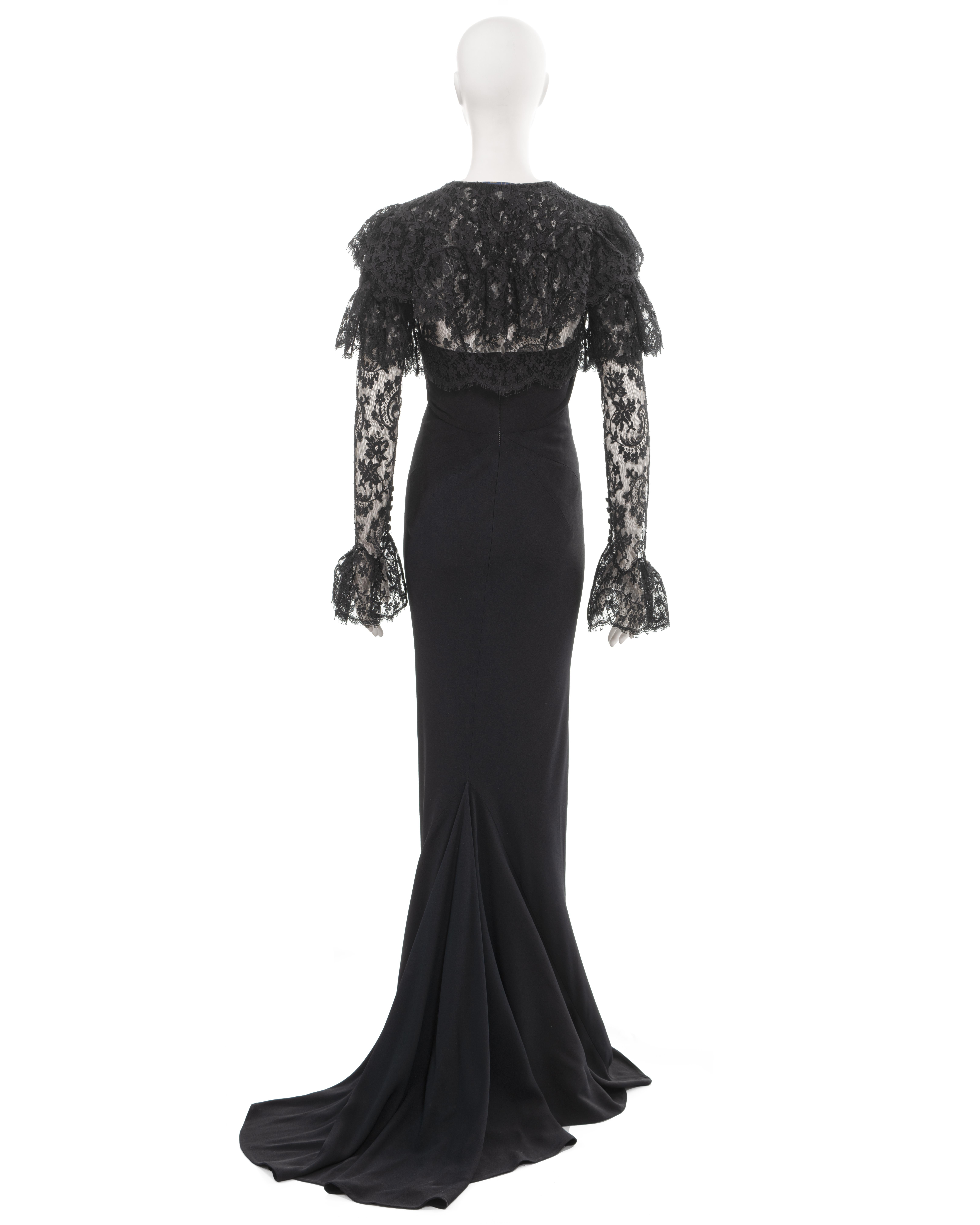 Givenchy by John Galliano black strapless evening dress and lace bolero, ss 1997 For Sale 13