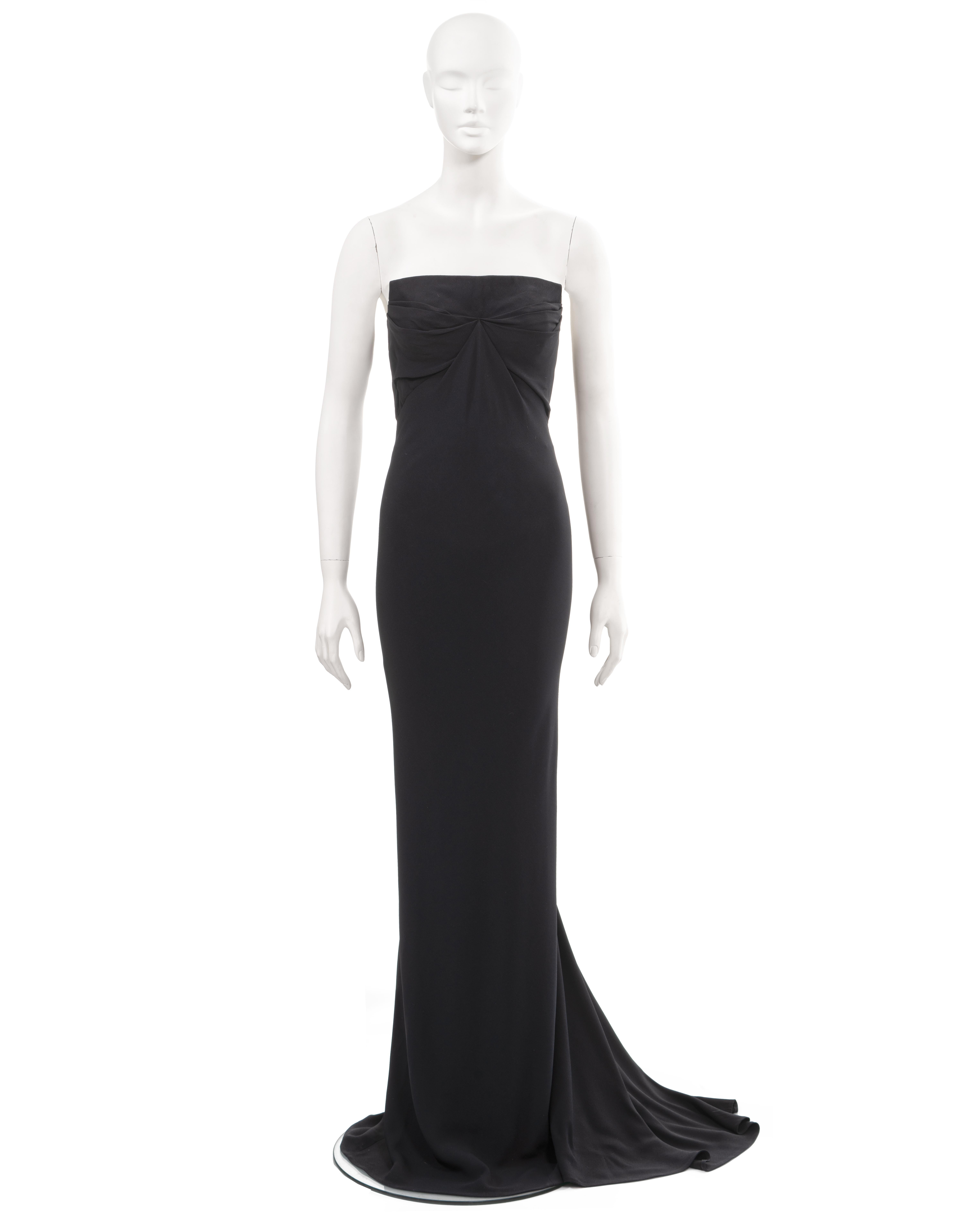 Givenchy by John Galliano black strapless evening dress and lace bolero, ss 1997 For Sale 5