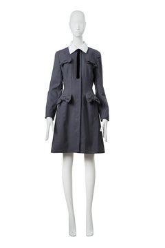 GIVENCHY COUTURE By JOHN GALLIANO F/W 1996 Rare Runway Pinstripe Bow Dress