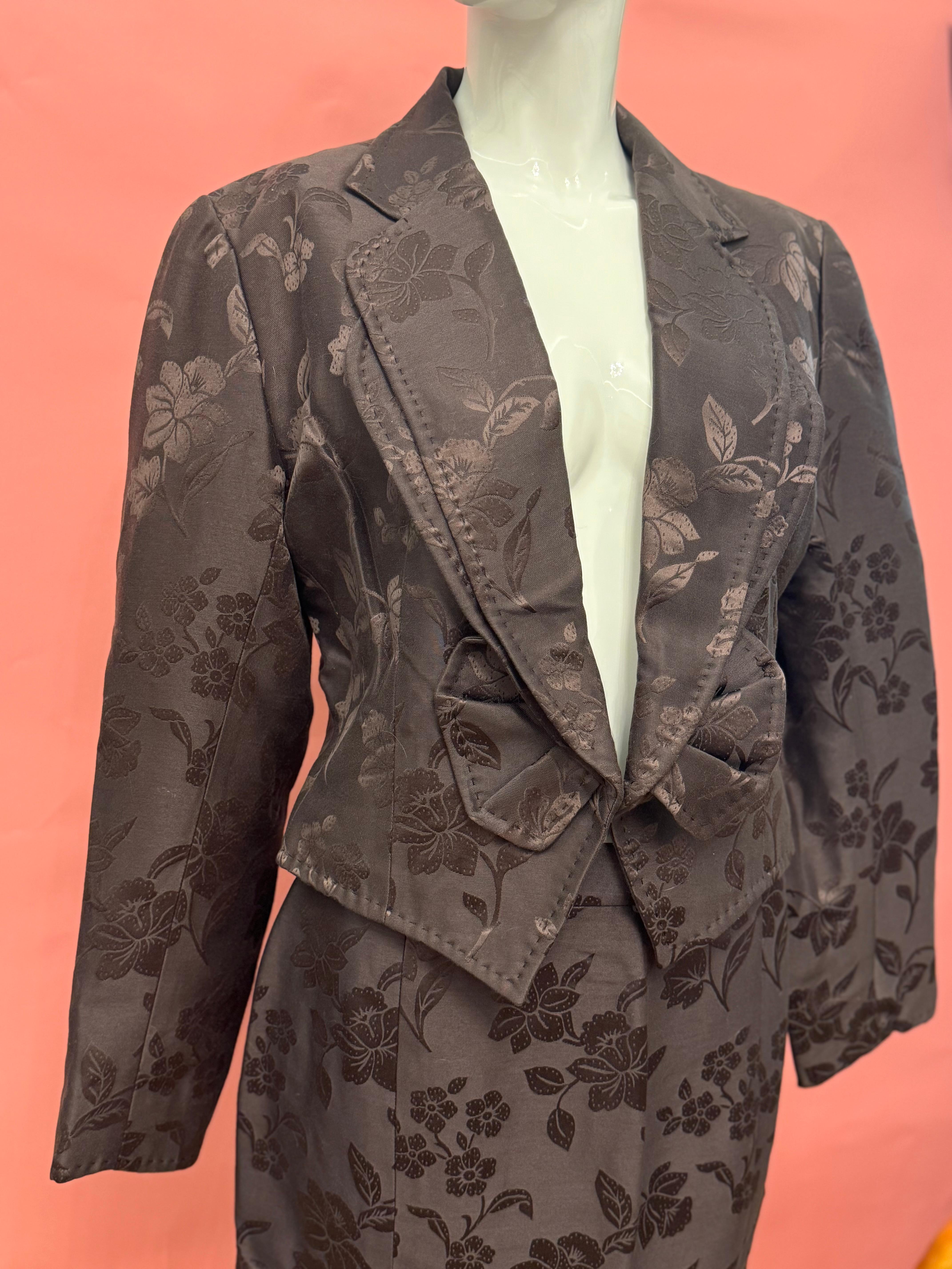 Falda de traje Givenchy by John Galliano Alta Costura 1996 Negro en venta