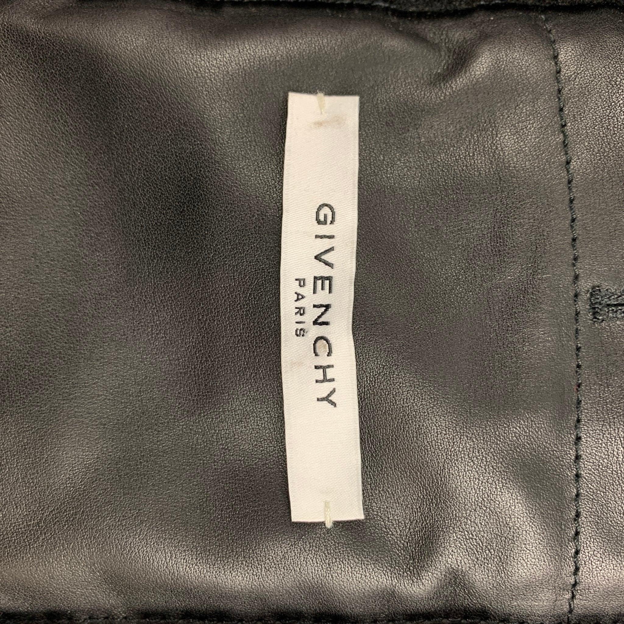GIVENCHY by Ricardo Tisci FW 2017 Size 38 Silver Studded Leather Blouson Jacket For Sale 4