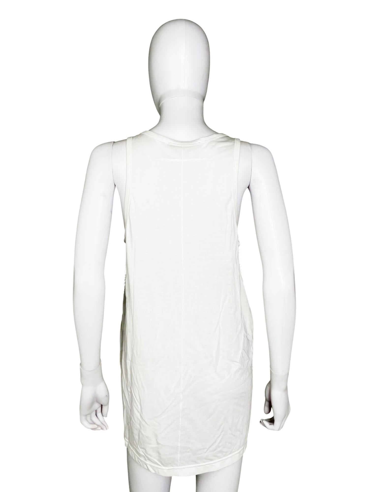 Camiseta de tirantes Givenchy by Riccardo Tisci 2010 bordada Intarsia White en venta