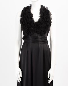 Givenchy by Riccardo Tisci Black Silk Ruffle Gown late 2000s