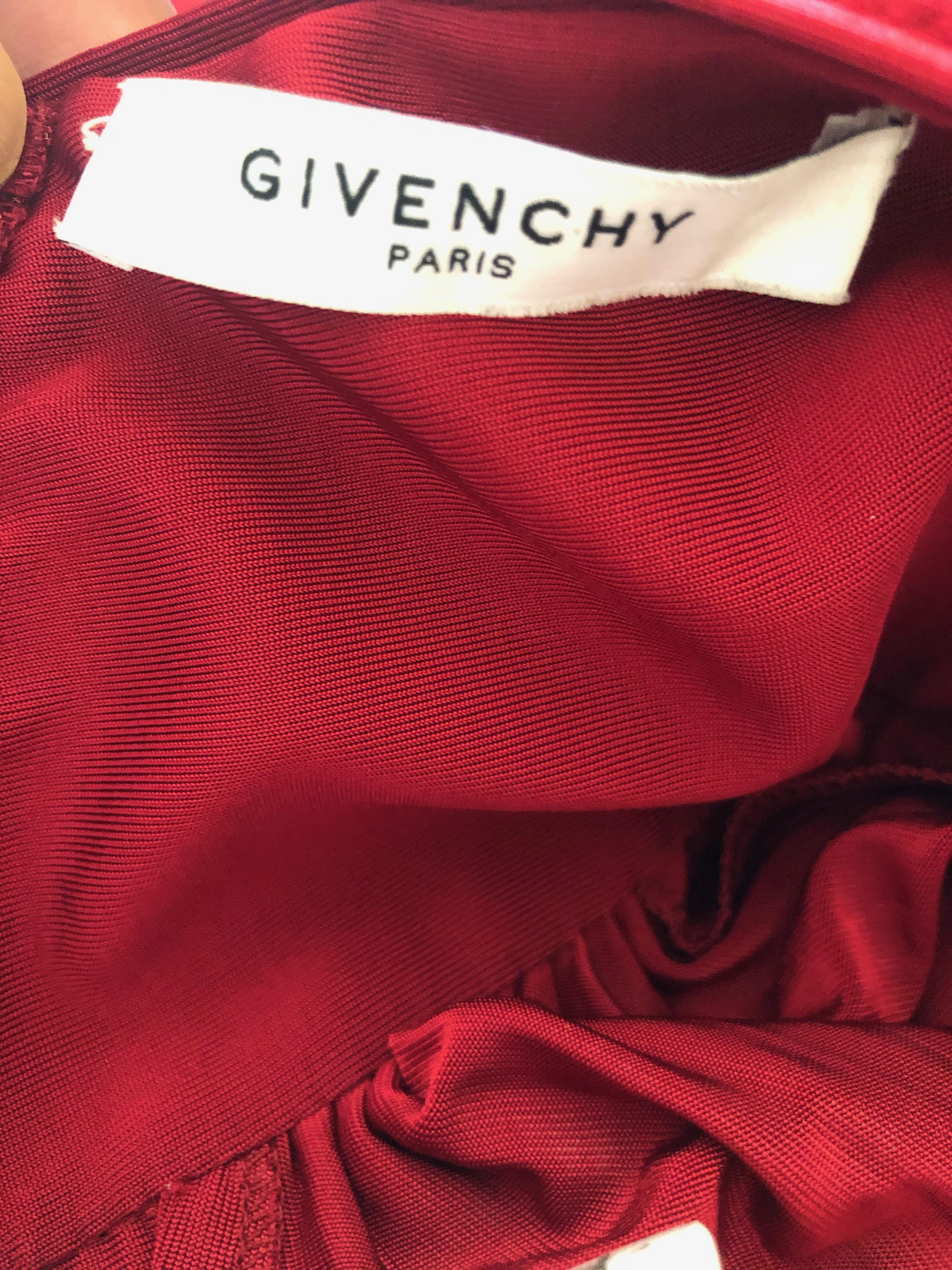 Givenchy by Riccardo Tisci Micro Pleated Red Dress with Sexy Sheer Cut Outs 4