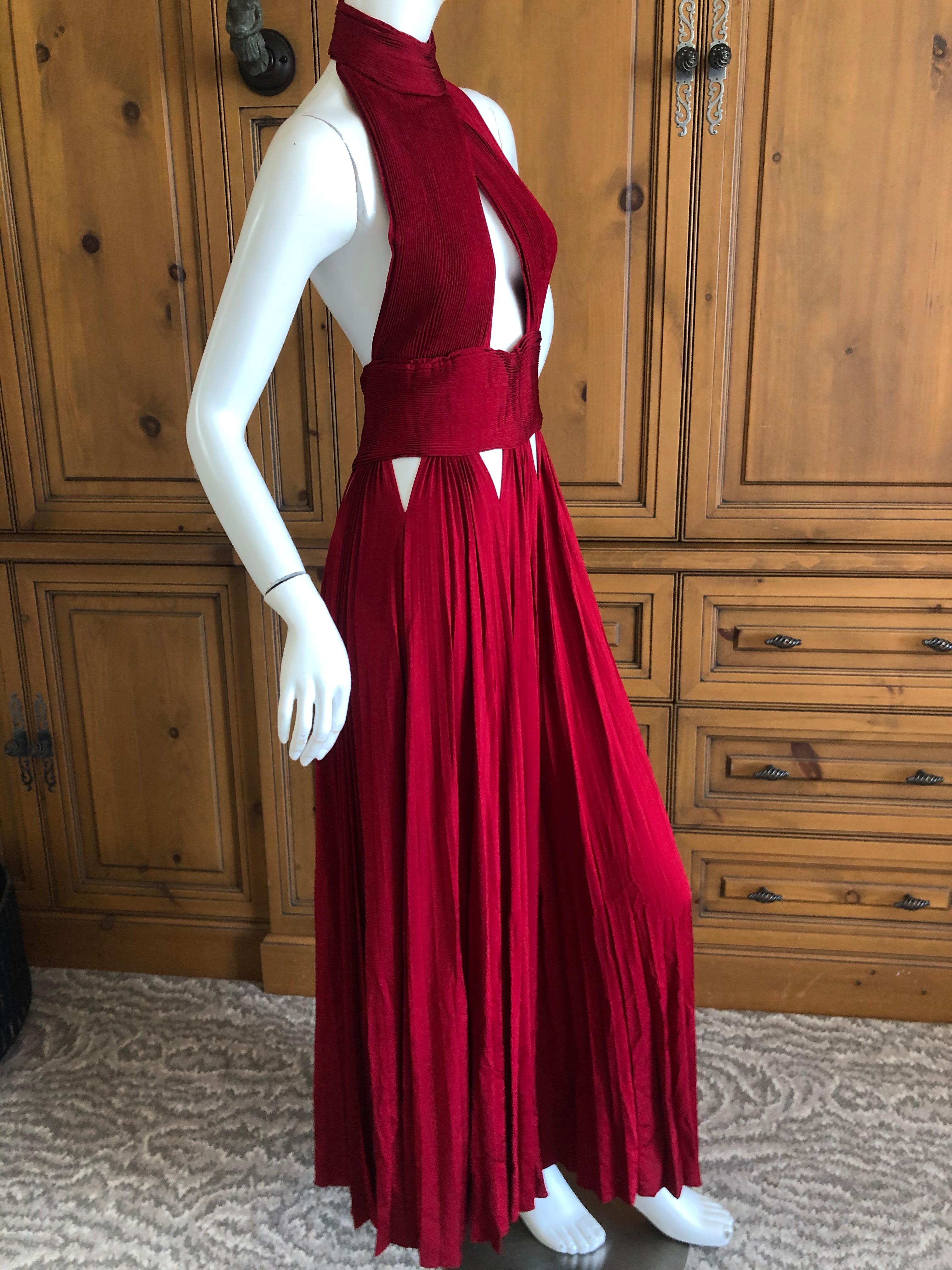 sheer red dress