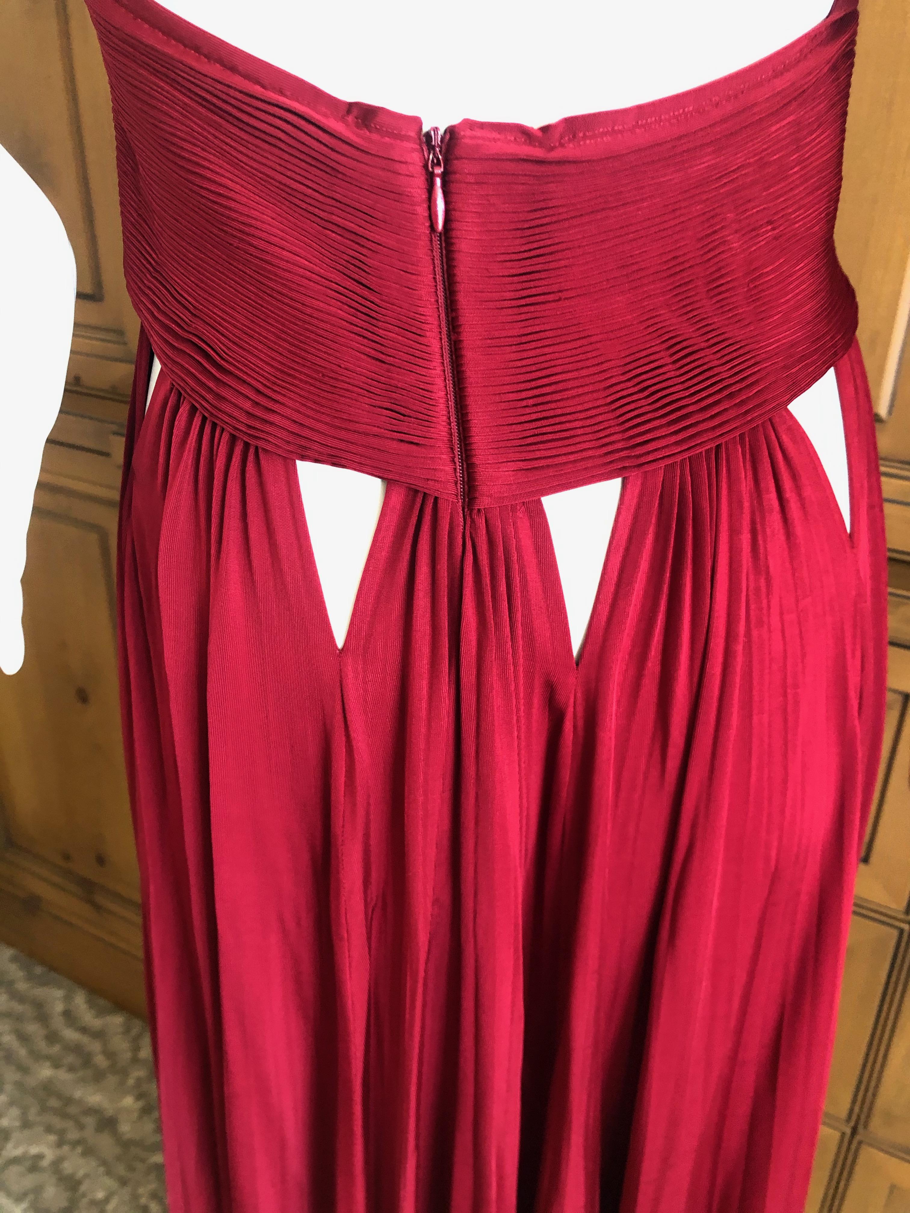 Givenchy by Riccardo Tisci Micro Pleated Red Dress with Sexy Sheer Cut Outs 2