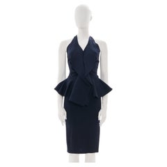 Givenchy by Riccardo Tisci Resort 2012 Peplum Ruffle Navy Dress
