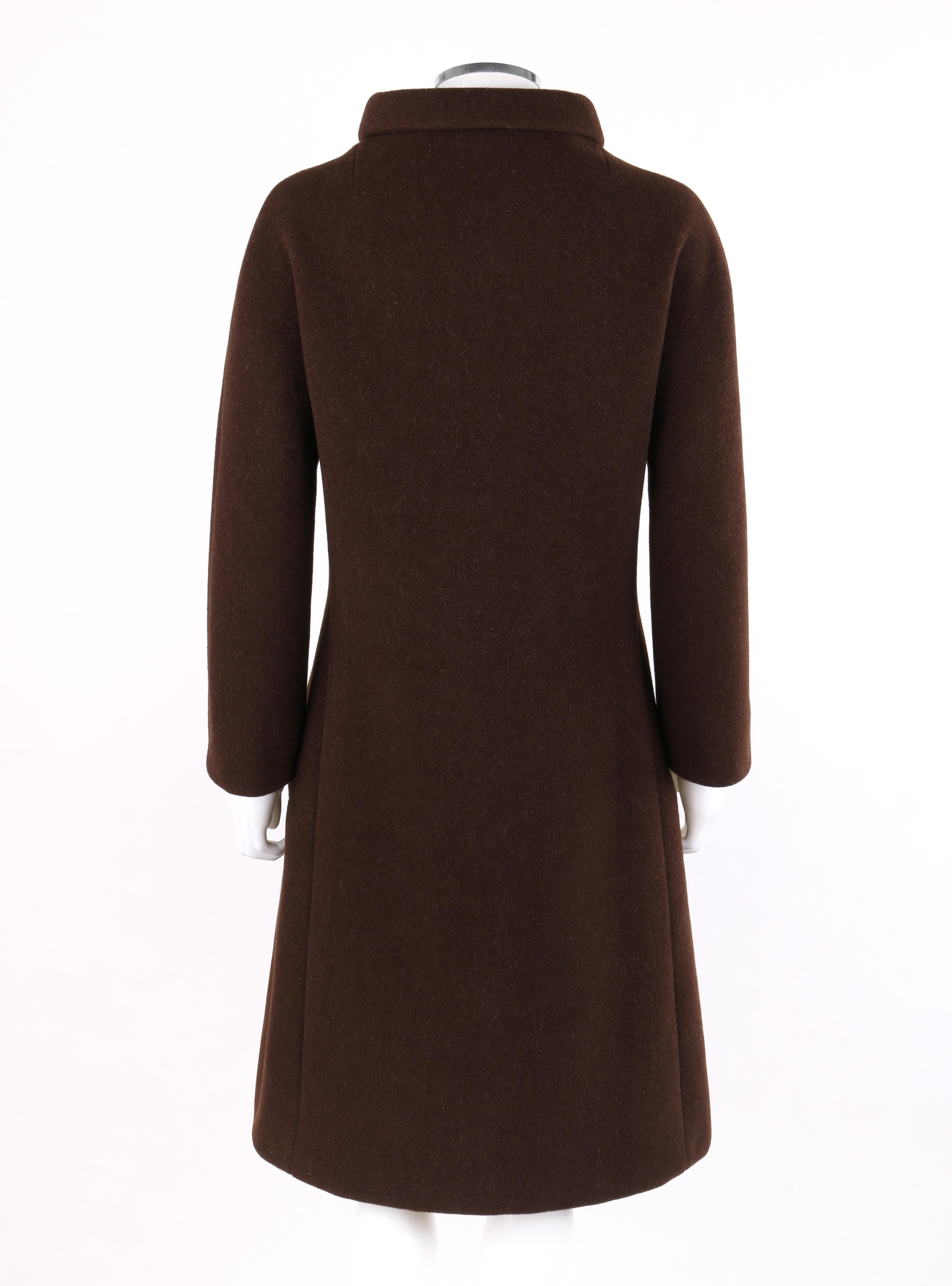 dark brown wool coat