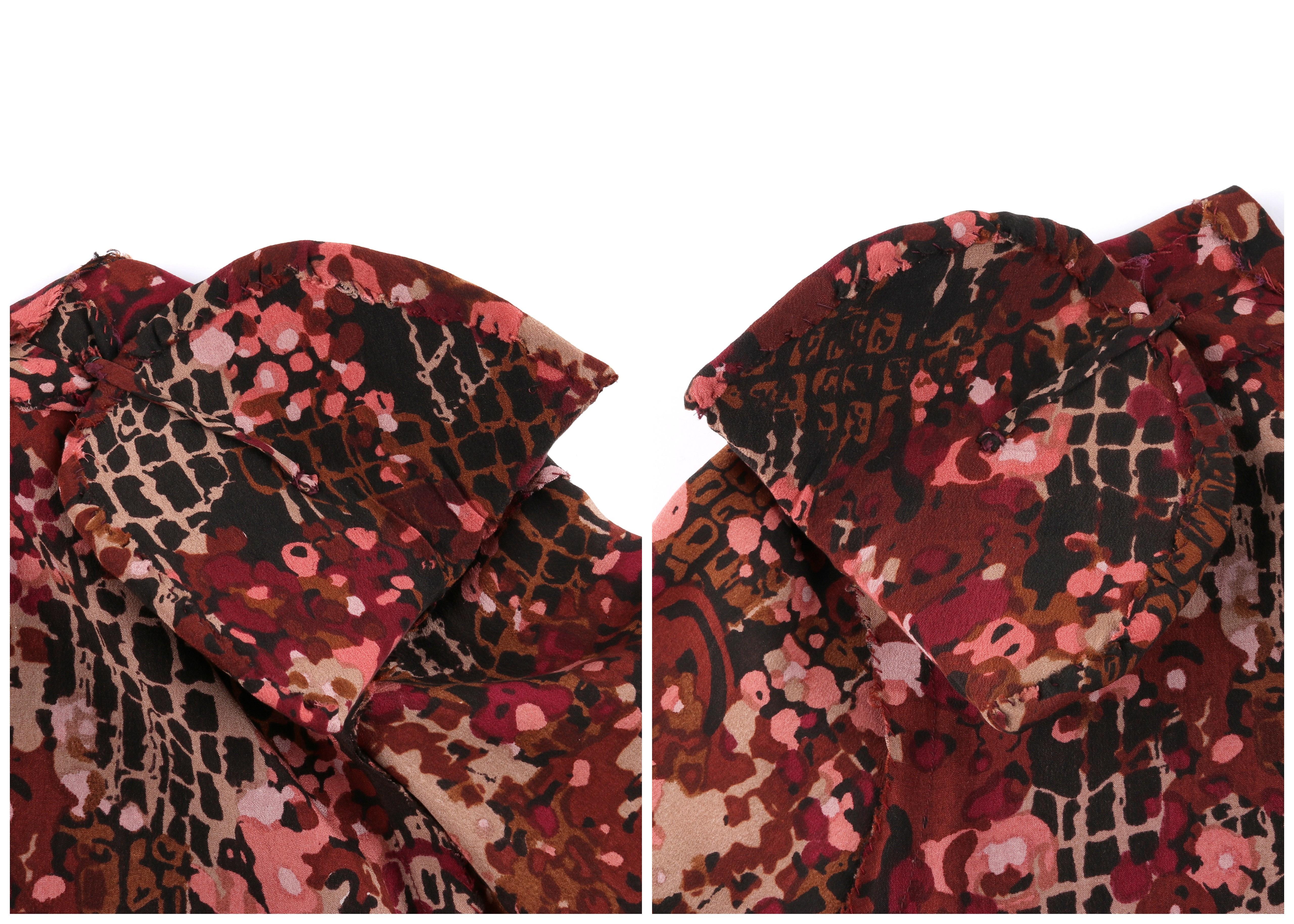 GIVENCHY c.1970’s Haute Couture Silk Floral Print Sheath Dress Numbered For Sale 3