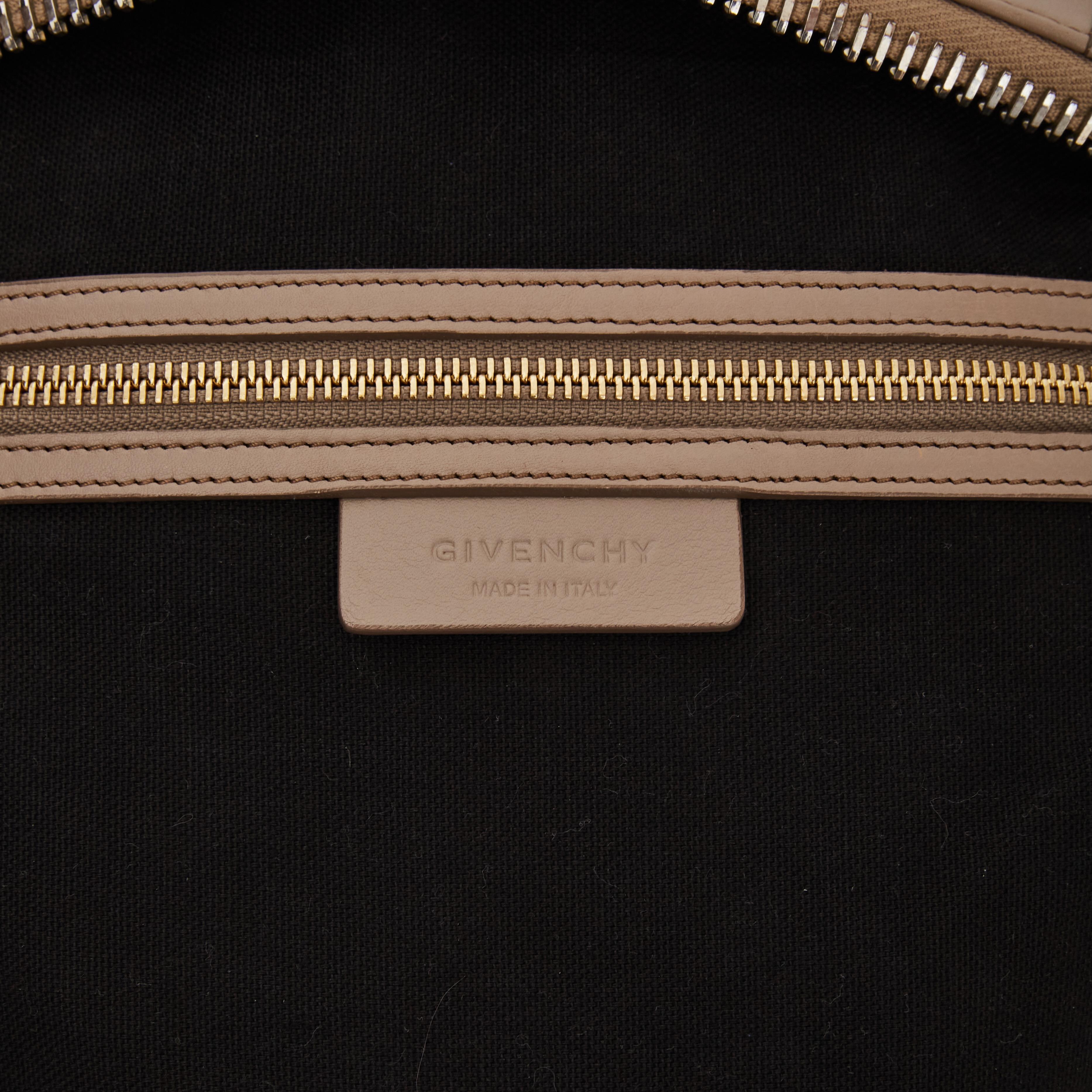 Brown Givenchy Calfskin Medium Tri-color Antigona Beige Black White Handbag