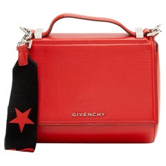 Givenchy Calfskin Pandora Box Logo Strap Mini Shoulder Bag