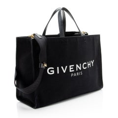 Givenchy Canvas Logo Medium Shopper Tote