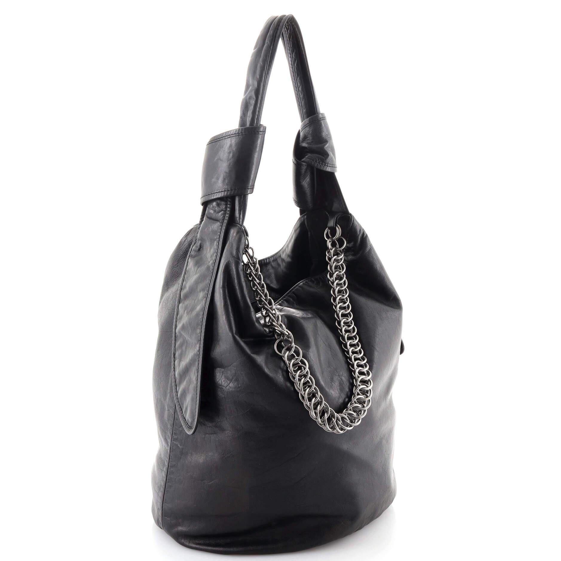 Givenchy Chain Bow Shoulder Bag Leather 2