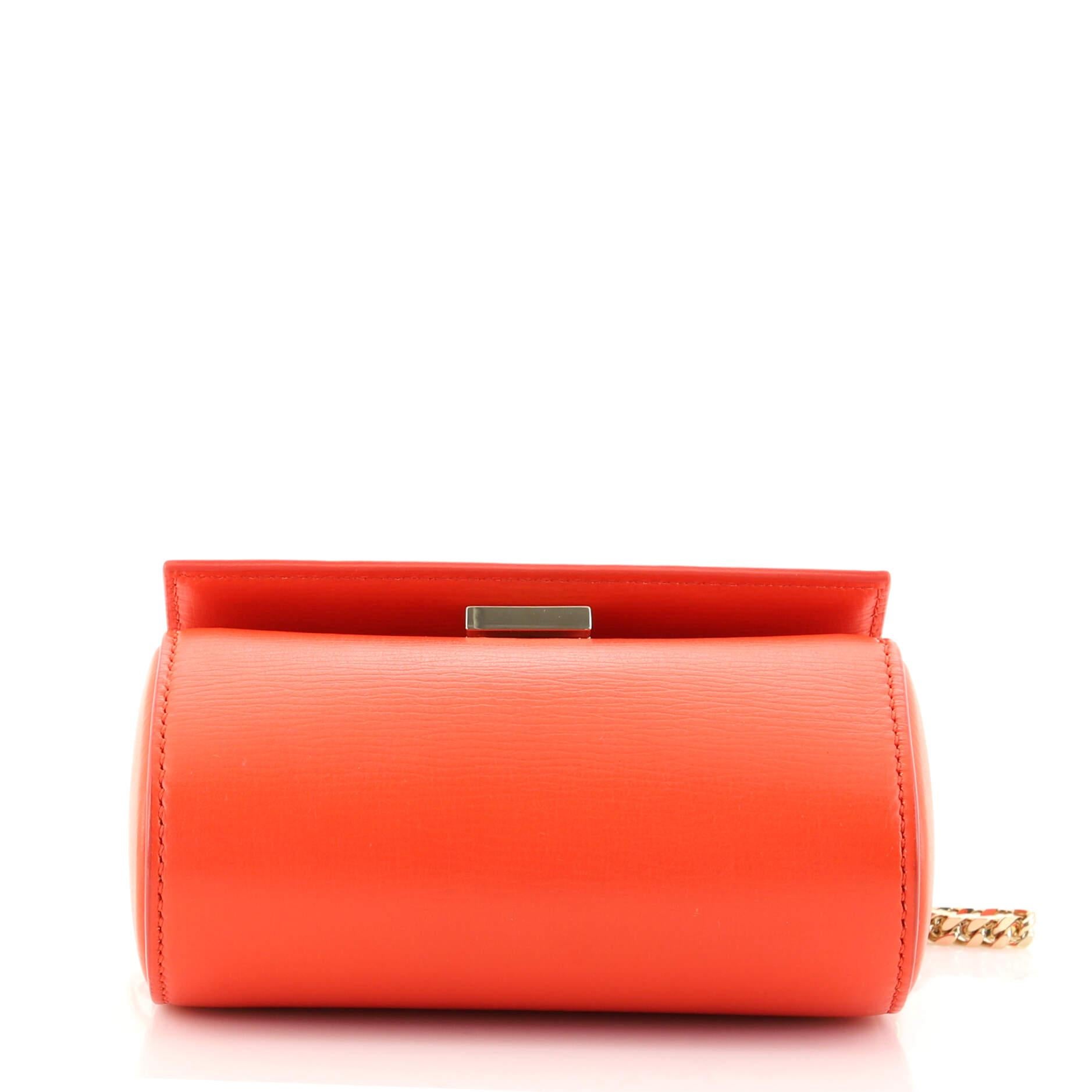 Red Givenchy Chain Pandora Box Bag Leather Micro