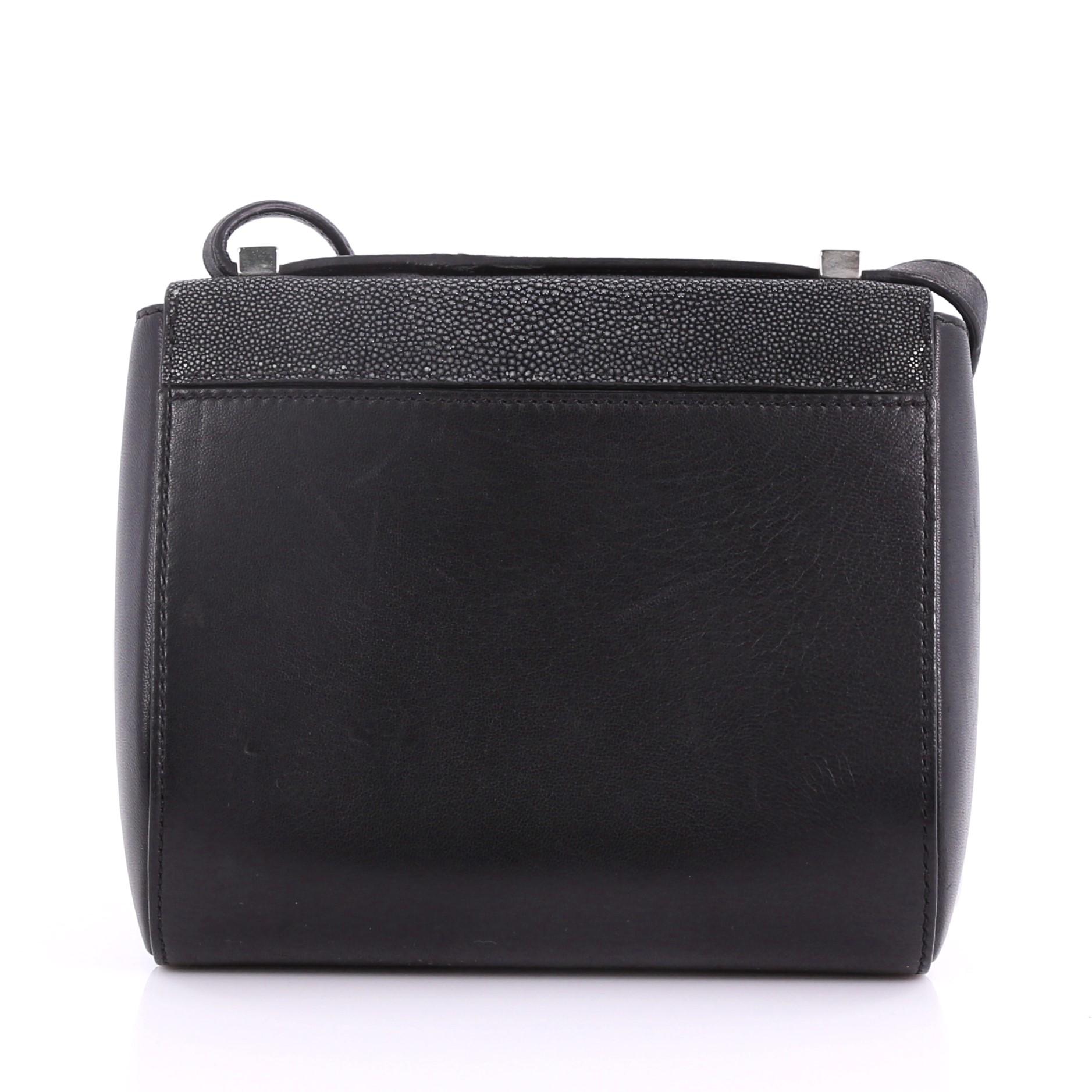 Givenchy Chain Pandora Box Handbag Stingray Mini In Good Condition In NY, NY