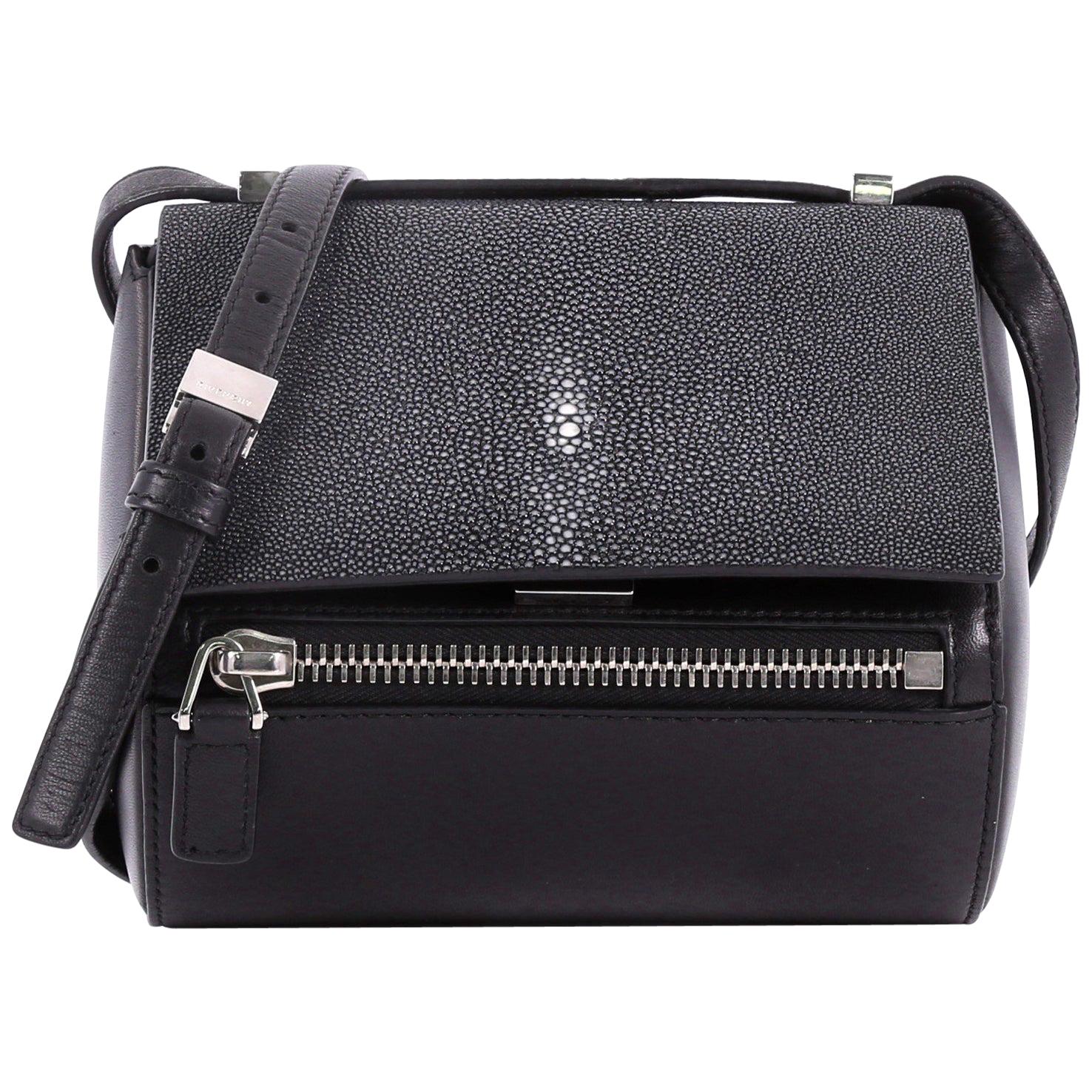 Givenchy Chain Pandora Box Handbag Stingray Mini at 1stDibs