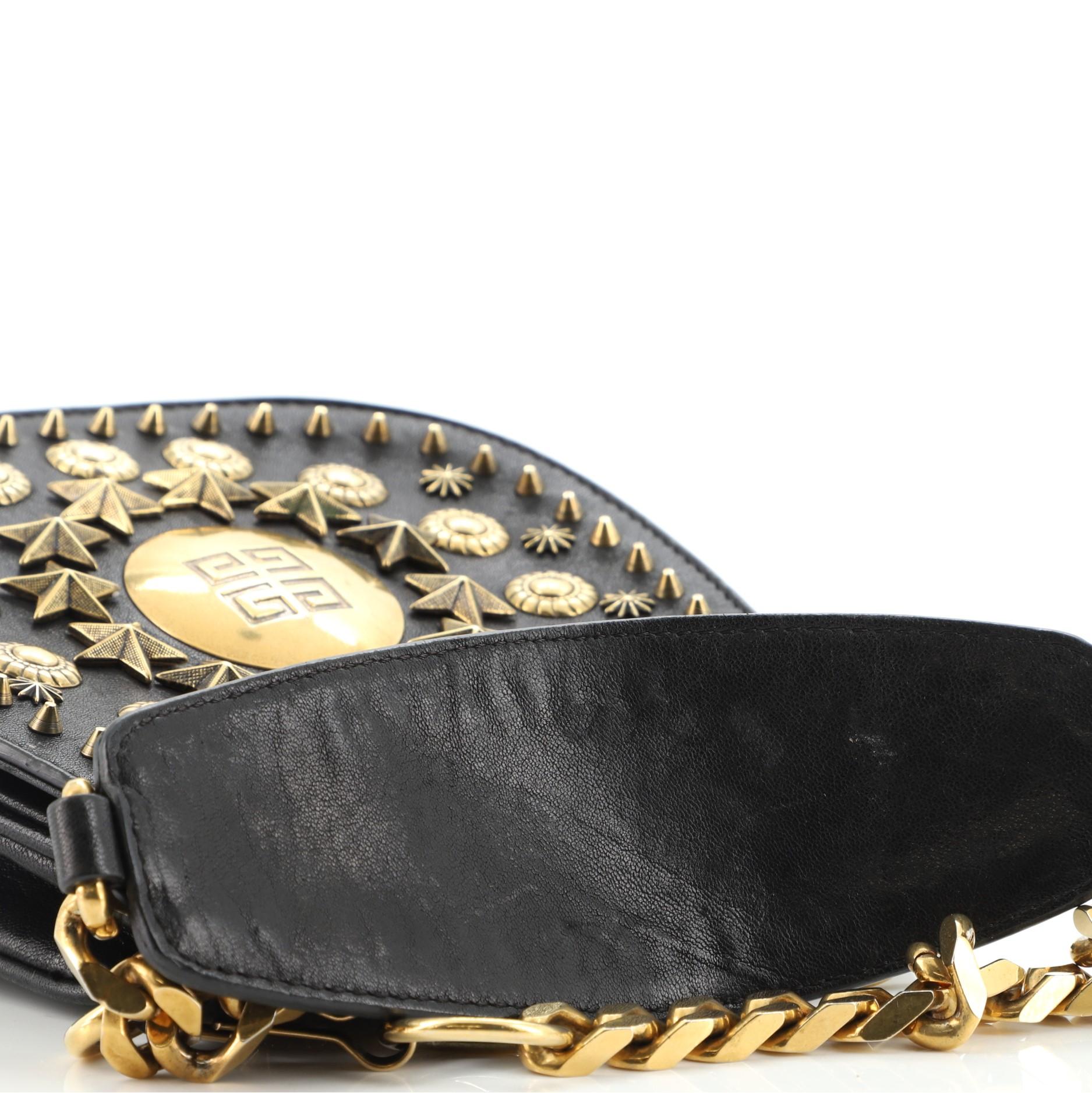 Givenchy Chain Saddle Bag Embellished Leather Mini 2