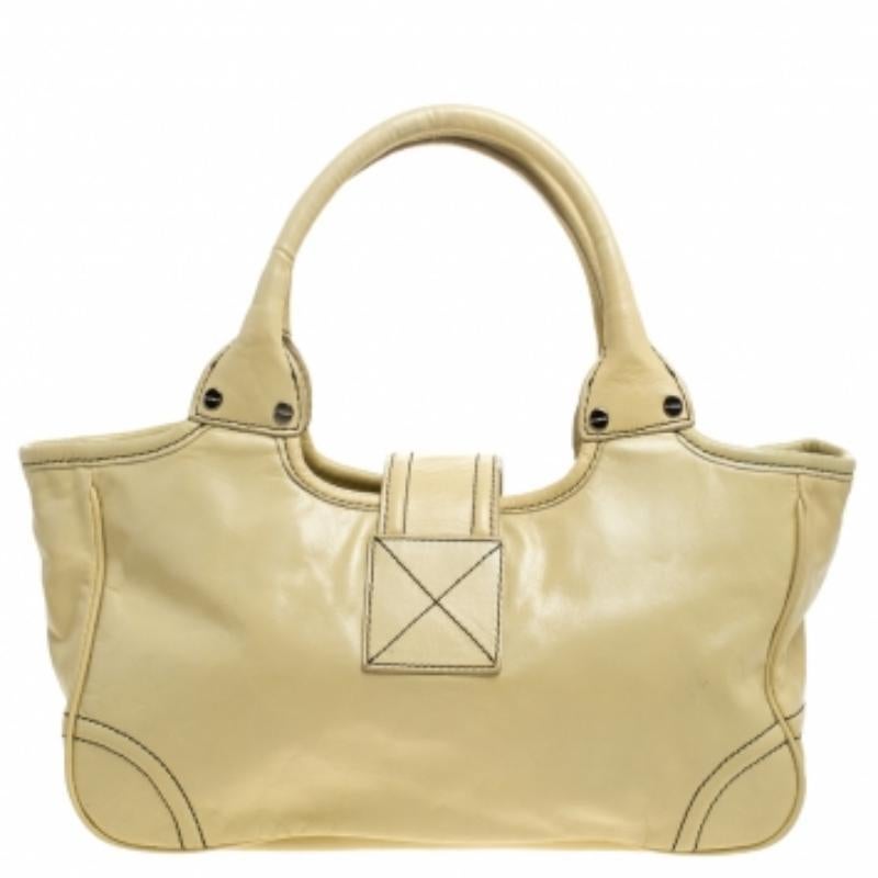 Givenchy Citrine Leather Tote en venta 3