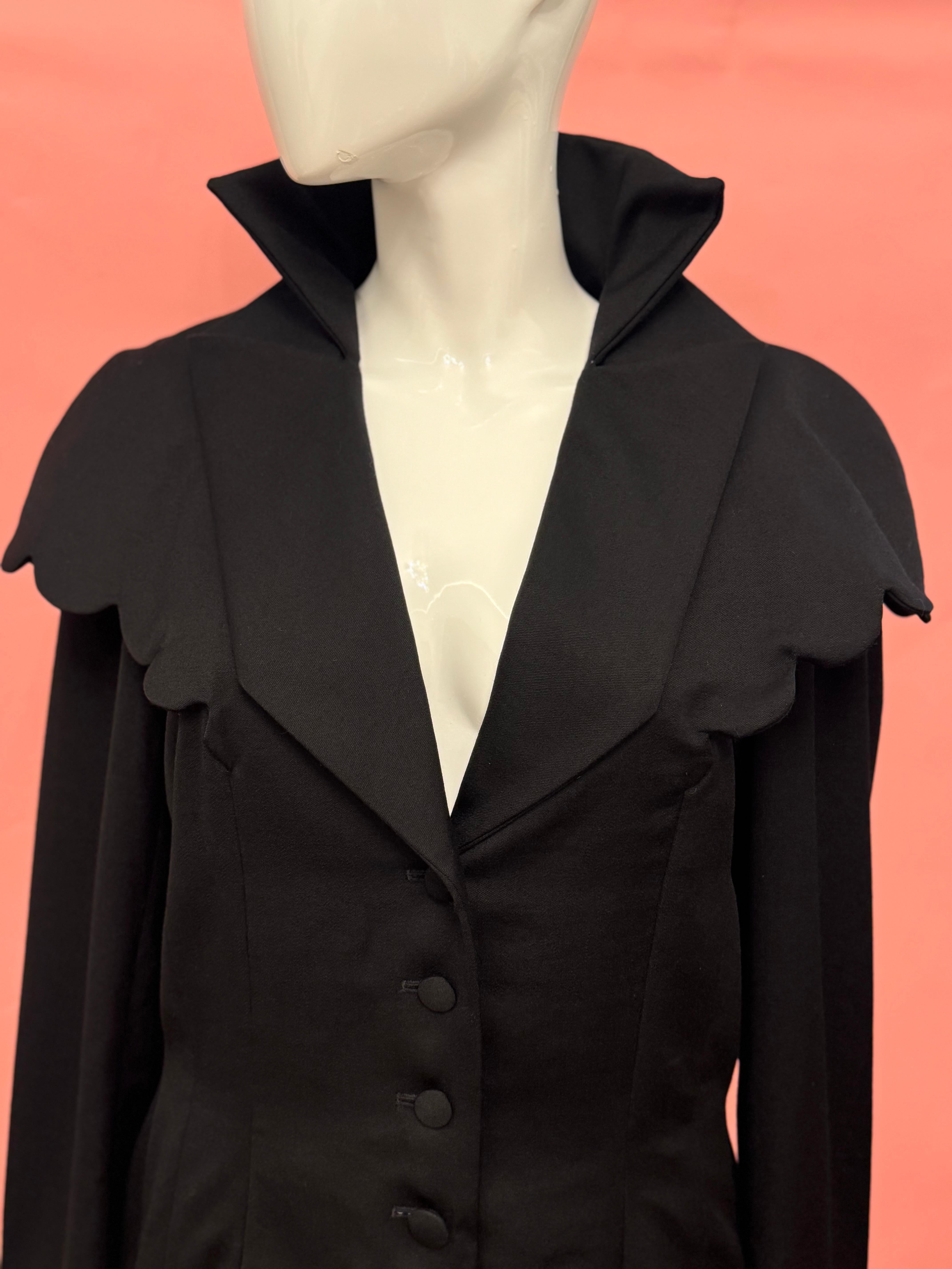 Givenchy Couture 1996 von John Galliano seltener schwarzer Anzug-Rock (Schwarz) im Angebot