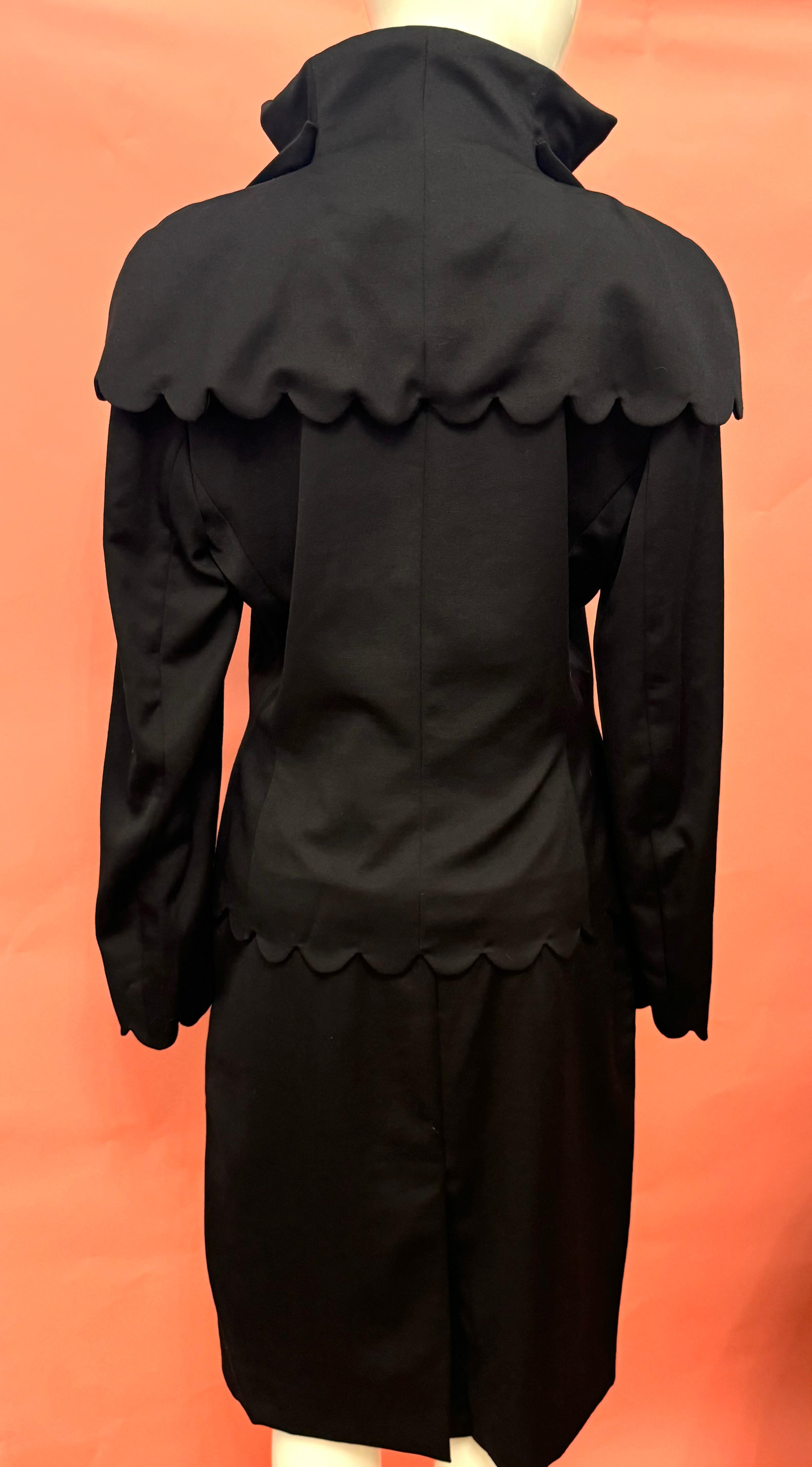 Givenchy Couture 1996 von John Galliano seltener schwarzer Anzug-Rock im Angebot 2