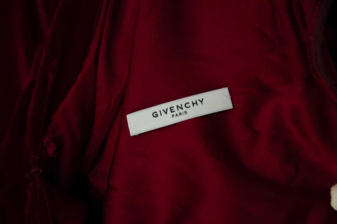 Givenchy Haute Couture, Velvet, Red, Gown, 2015 For Sale 1