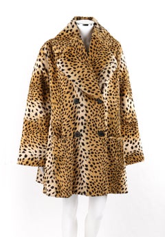 GIVENCHY COUTURE A/W 1997 ALEXANDER McQUEEN Cheetah Print Faux Fur Paneled Coat