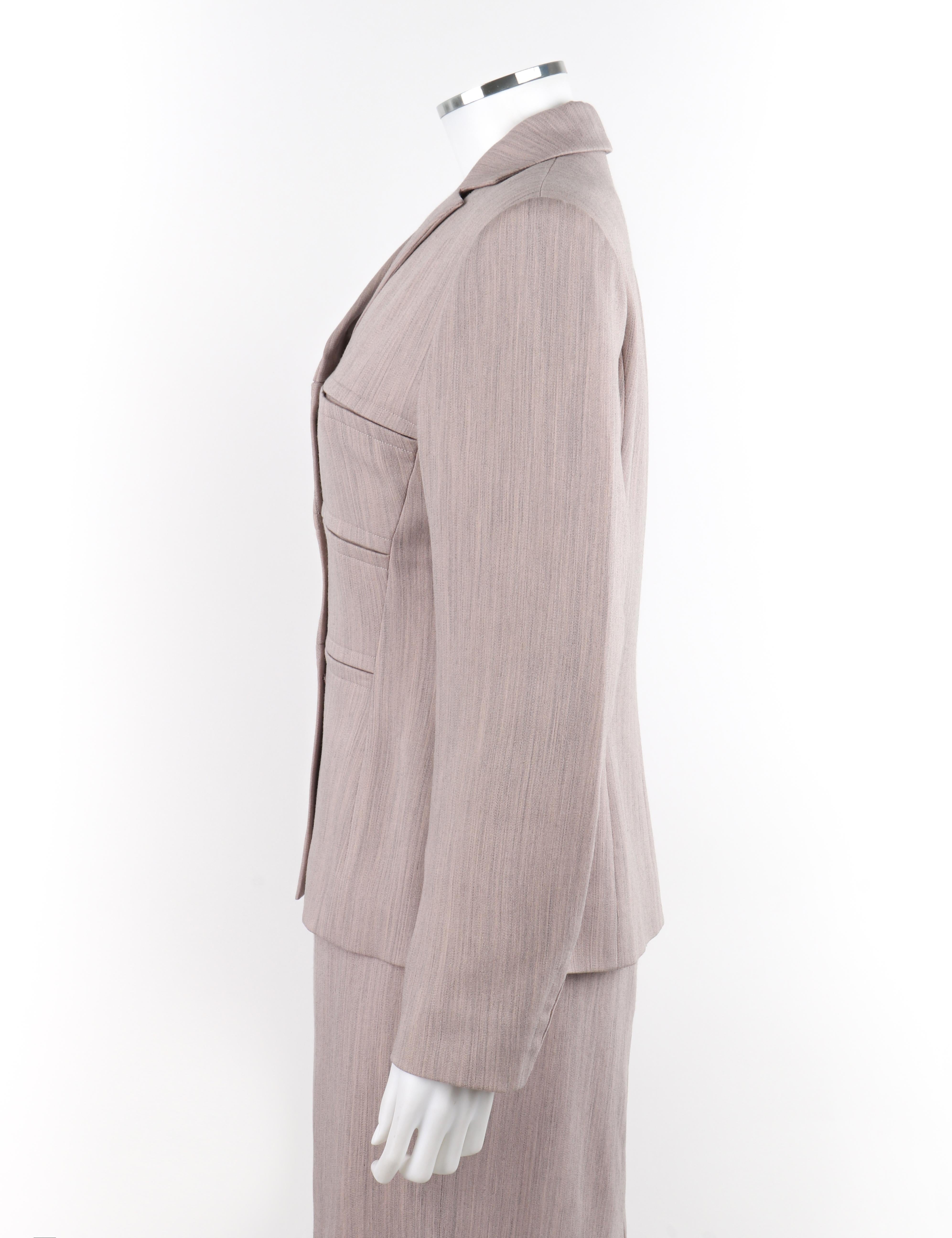 GIVENCHY Couture A/W 1998 ALEXANDER McQUEEN 2-teiliges maßgeschneidertes Anzug-Set mit Blazer, Rock und Anzug Damen im Angebot